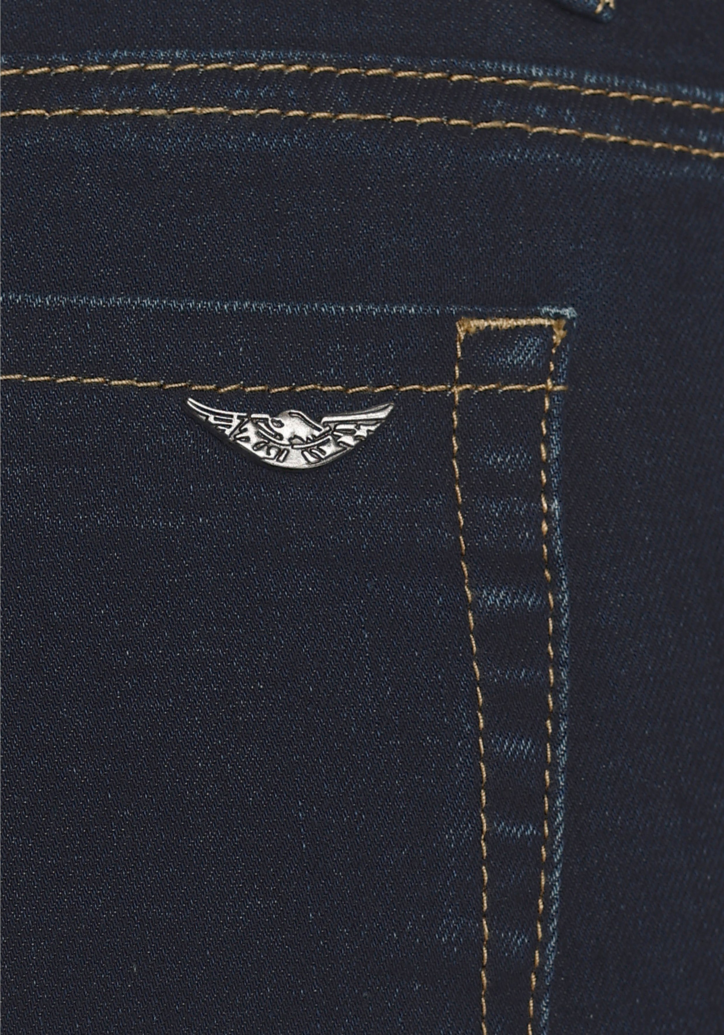 Arizona Jeansshort Ultra Stretch extra strak gesneden, opgerolde beenafsluitingen