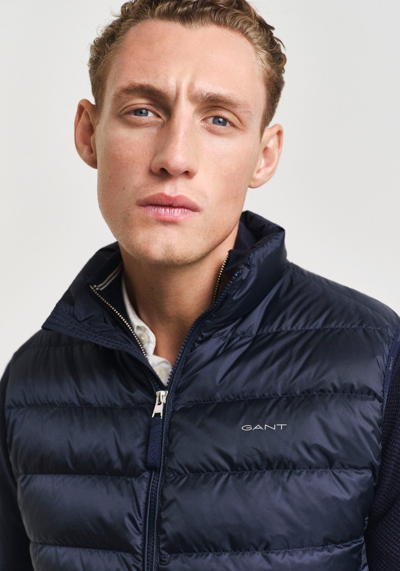 Gant Bodywarmer Light Gilet in streep gestikte look