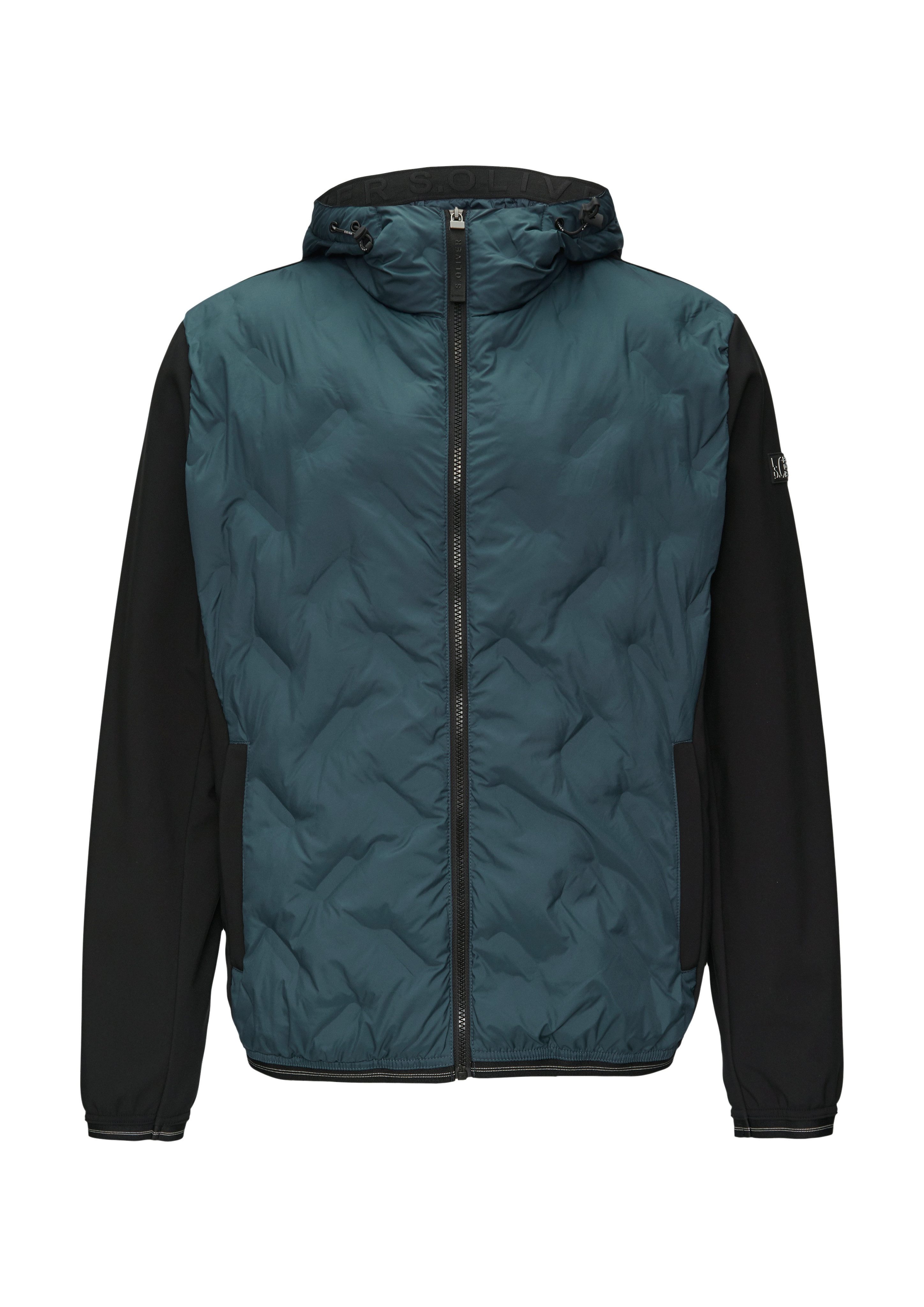 s.Oliver Gewatteerde jas met softshell-mouwen en capuchon