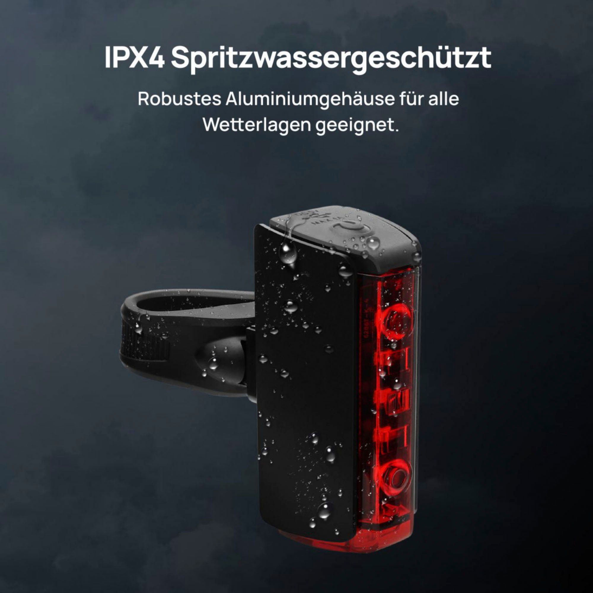 Fischer Fietsverlichting Led-accu-Bel. Set plus 100x130 groot licht + twin stop (set, 2-delig)
