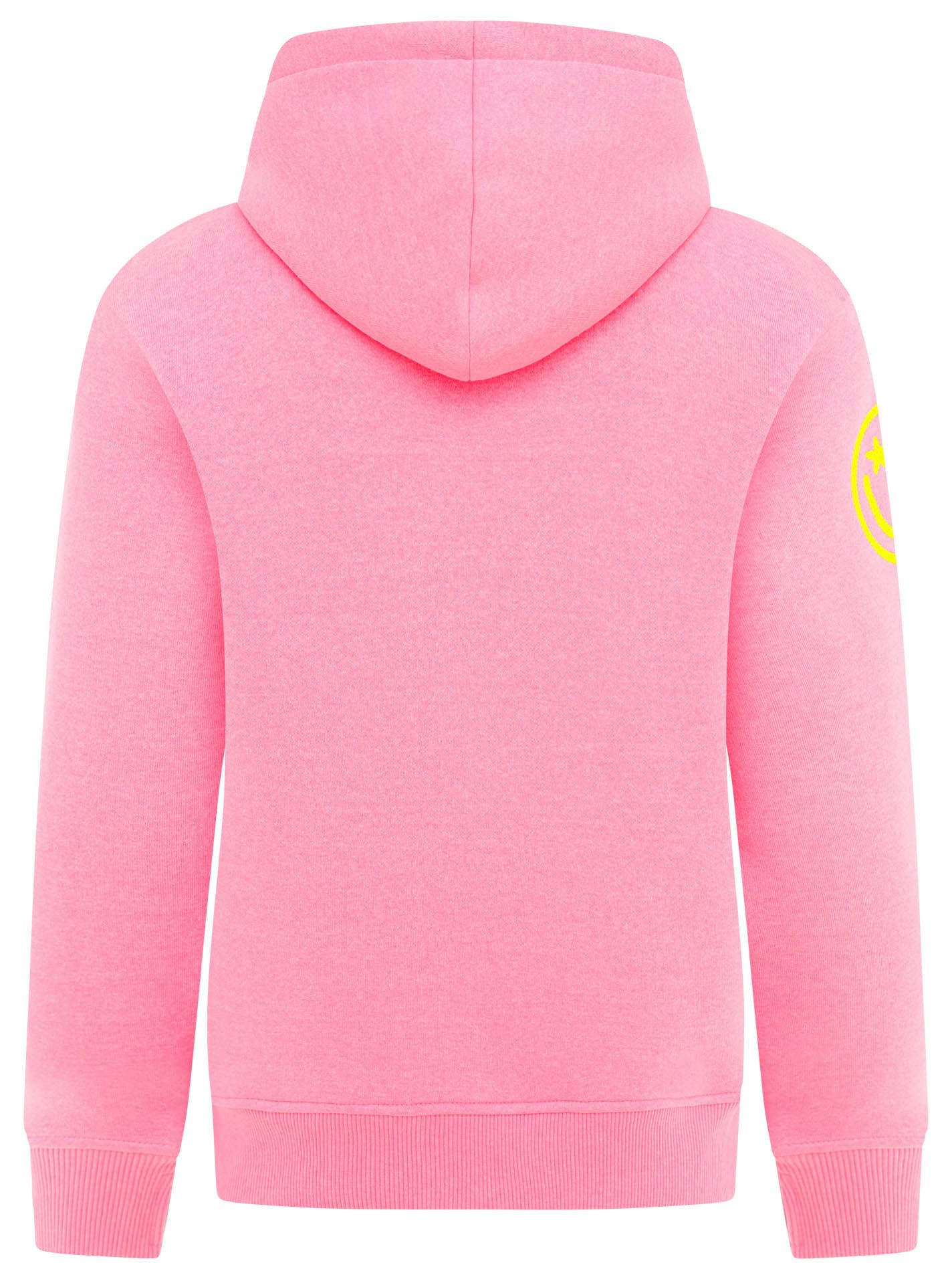 Zwillingsherz Hoodie Geluk met tekst geluk en kangoeroezakken
