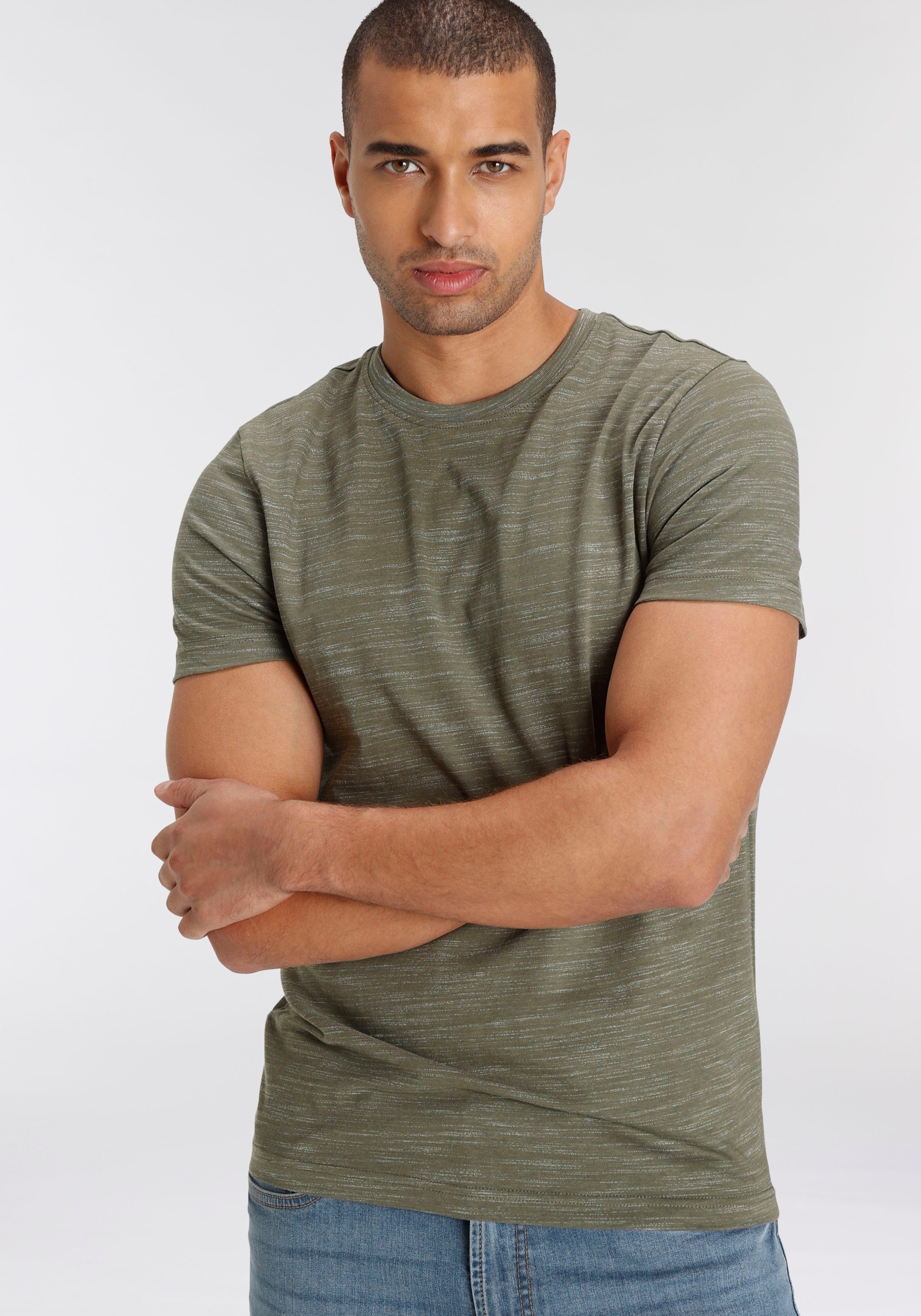 AJC T-shirt Korte mouwen, regular fit, gemêleerd, ronde hals
