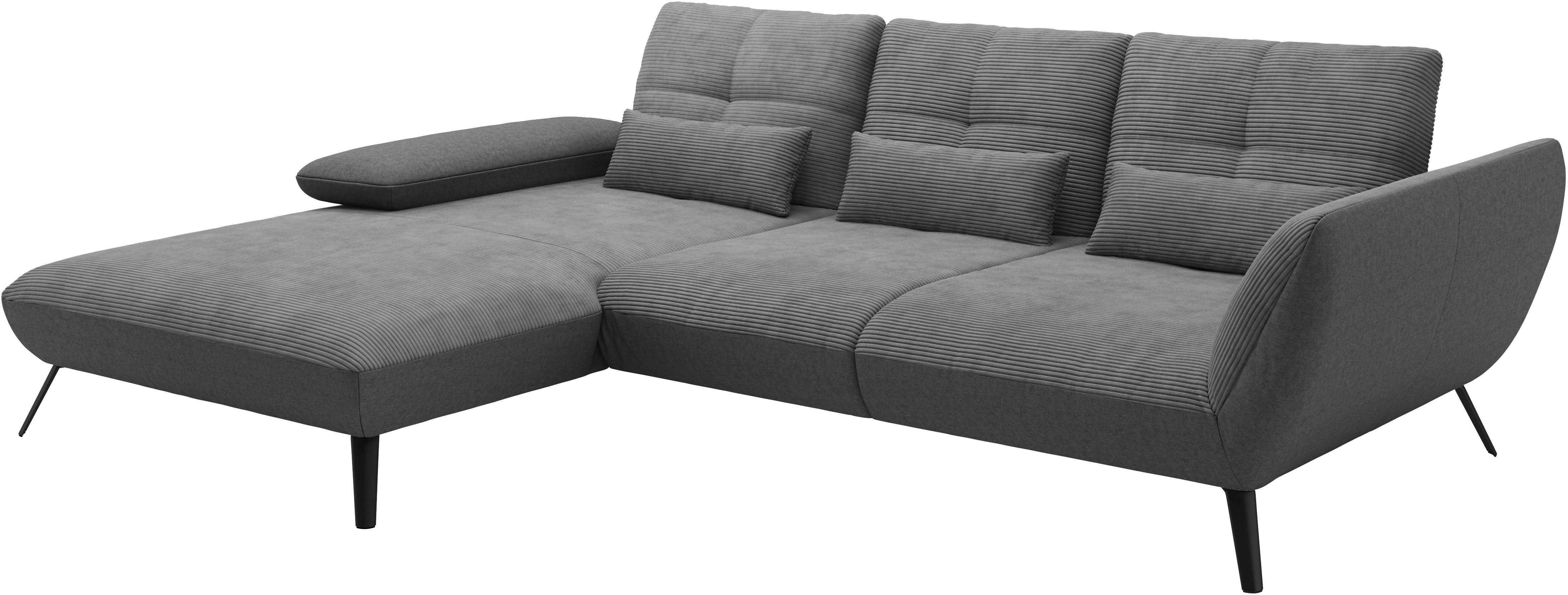 Places of Style Hoekbank Mikado L-vorm incl. zitdiepteverstelling en armleuningverstelling