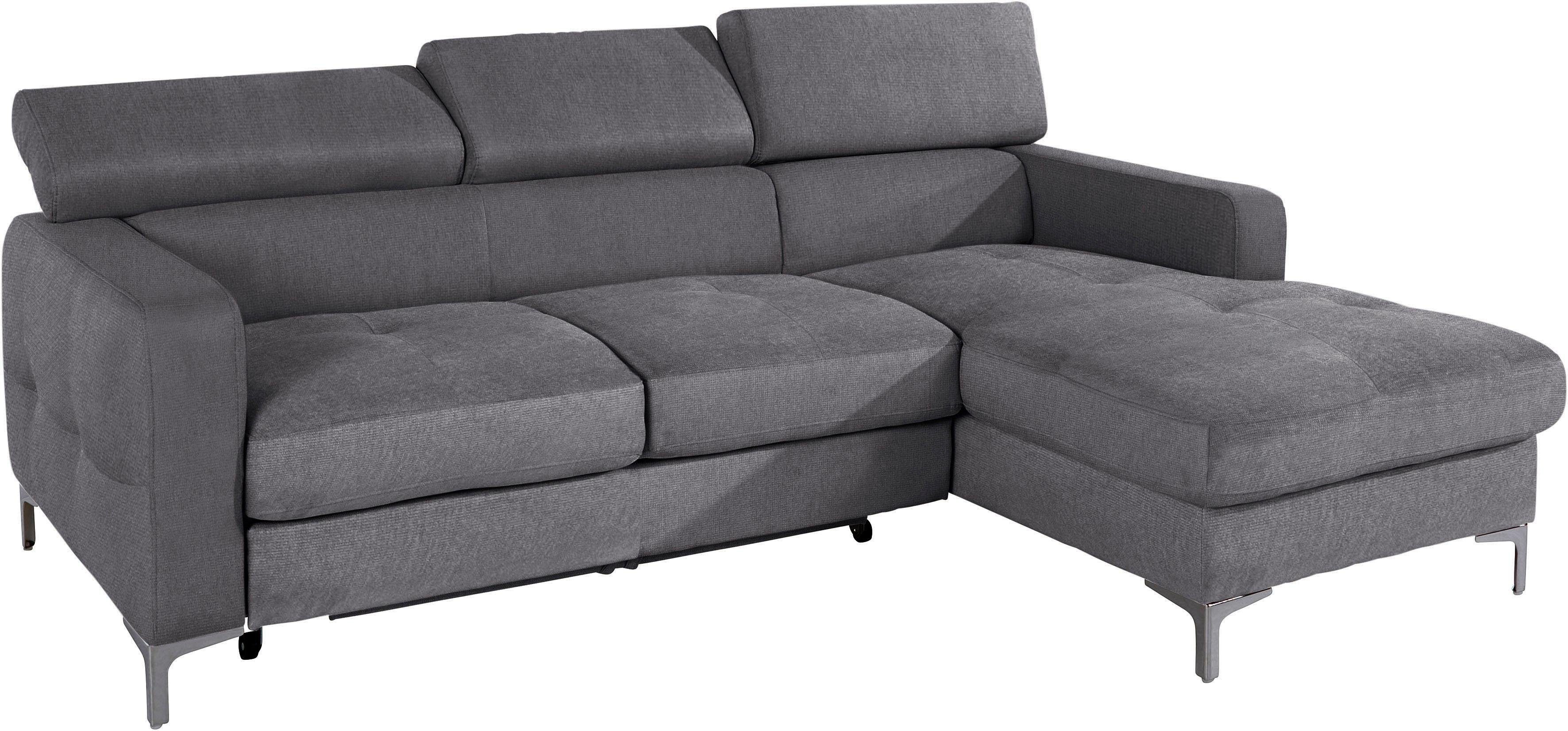 COTTA Zithoek Sammy L-vorm Set bestaande uit: hoekbank met hoofdverstelling & hocker (set)
