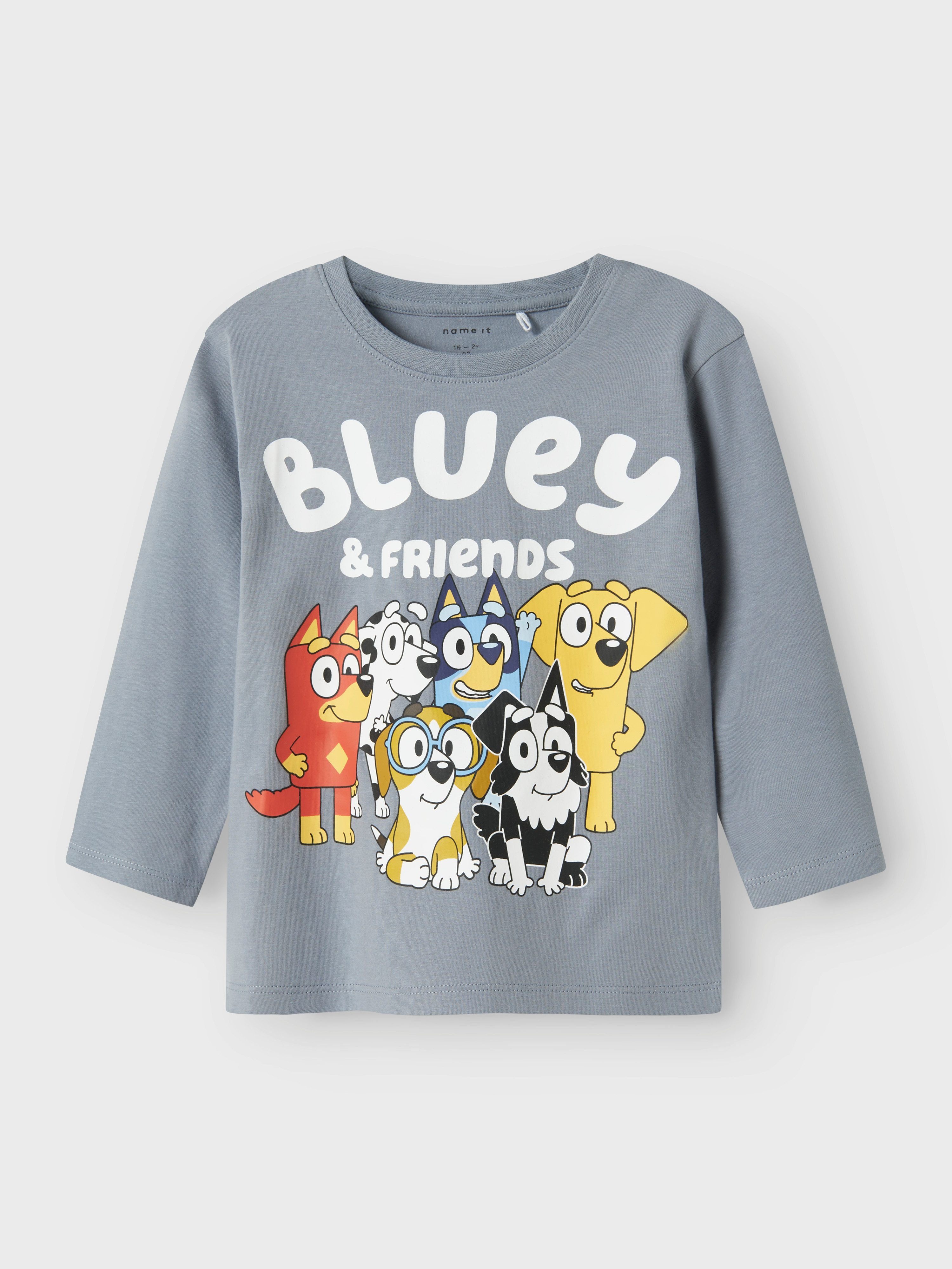 Name It Shirt met lange mouwen NMMALEX BLUEY LS NREG TOP NOOS SKY