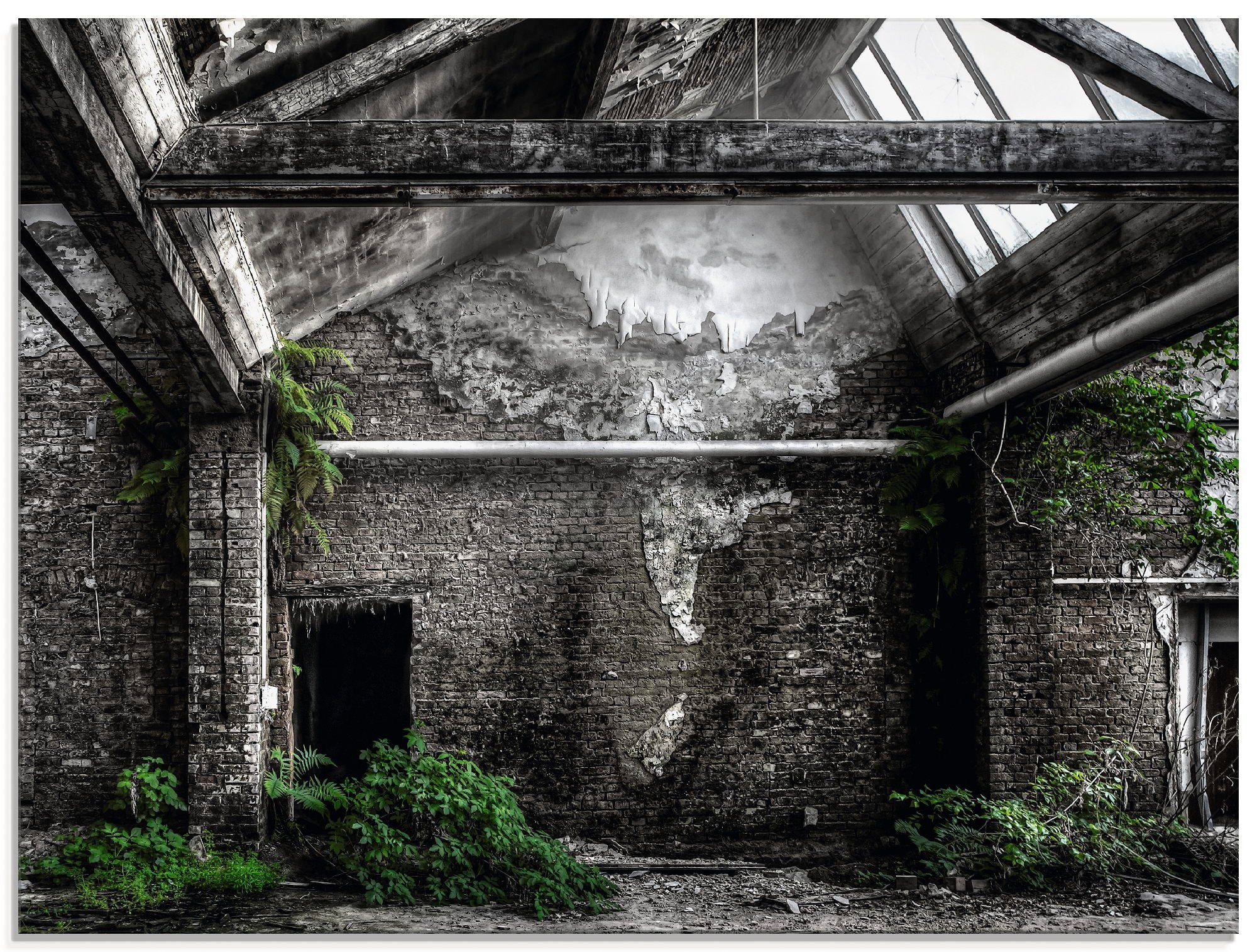 Artland Print op glas Lost Place - oude fabriek (1 stuk)