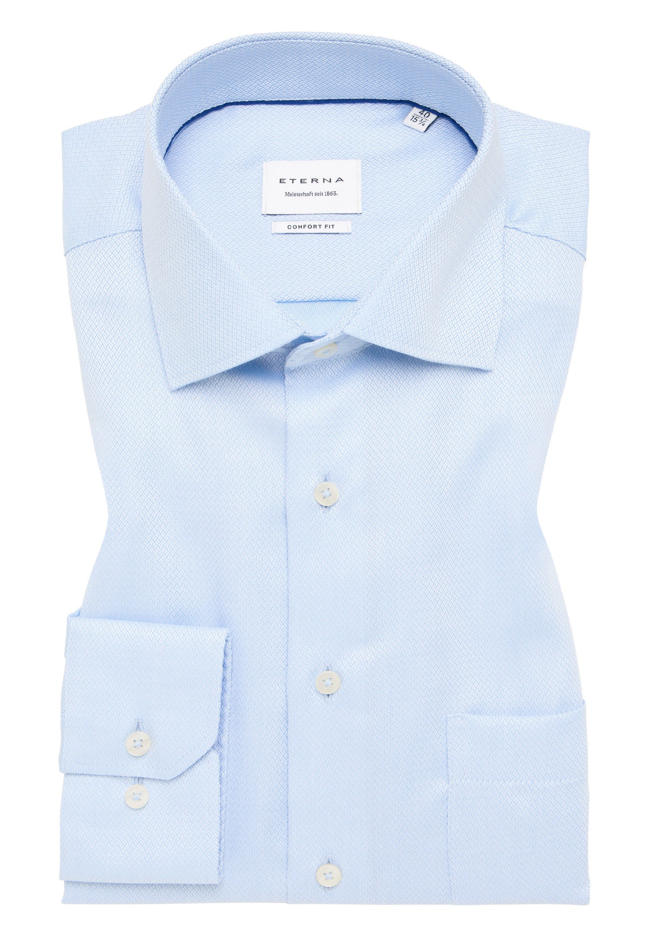 Eterna Overhemd met lange mouwen Comfort fit NON IRON (strijkvrij)