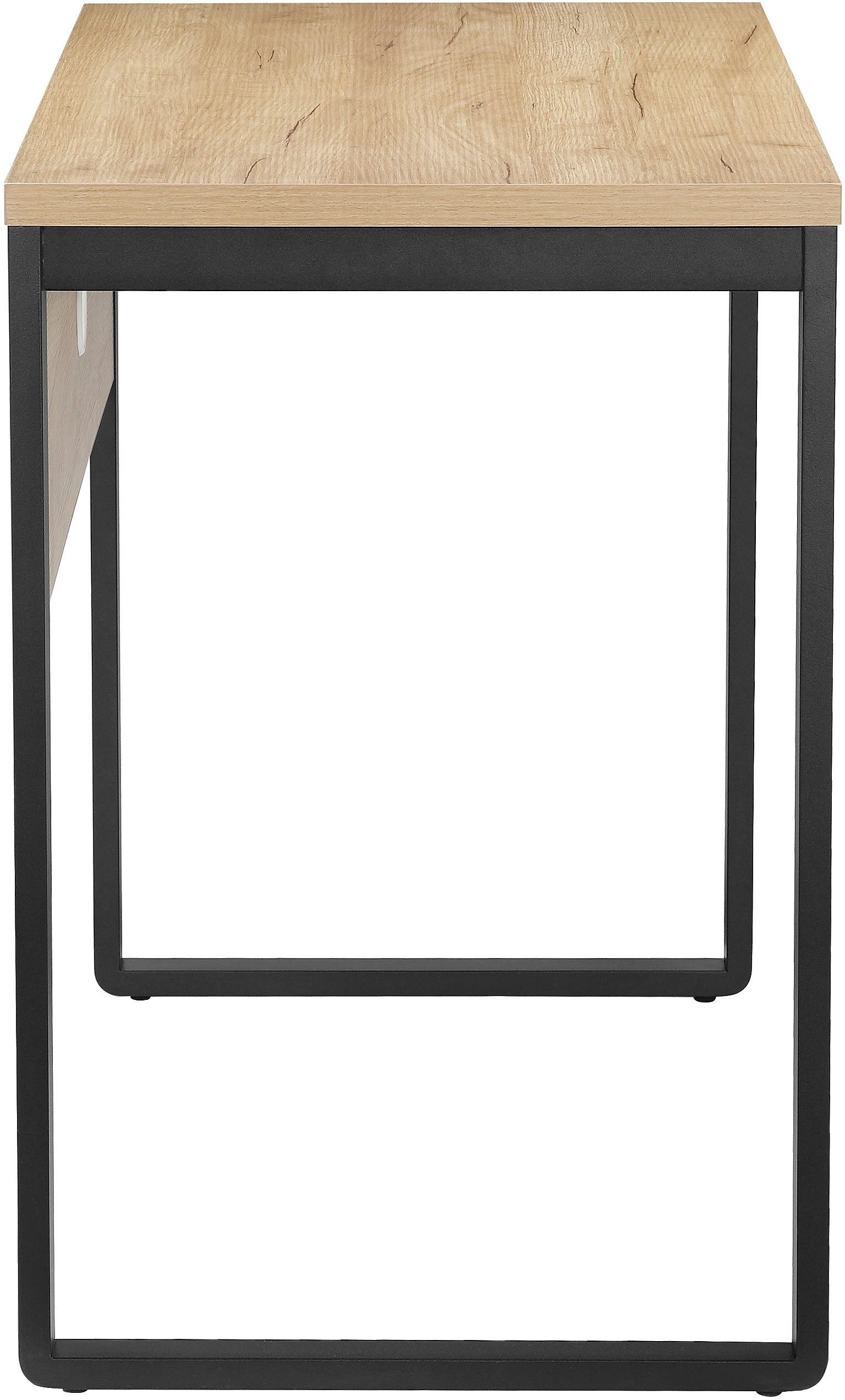 Places of Style Bureau Moid Computertafel, kabeldoorvoer, metalen slede, breedte 100 cm
