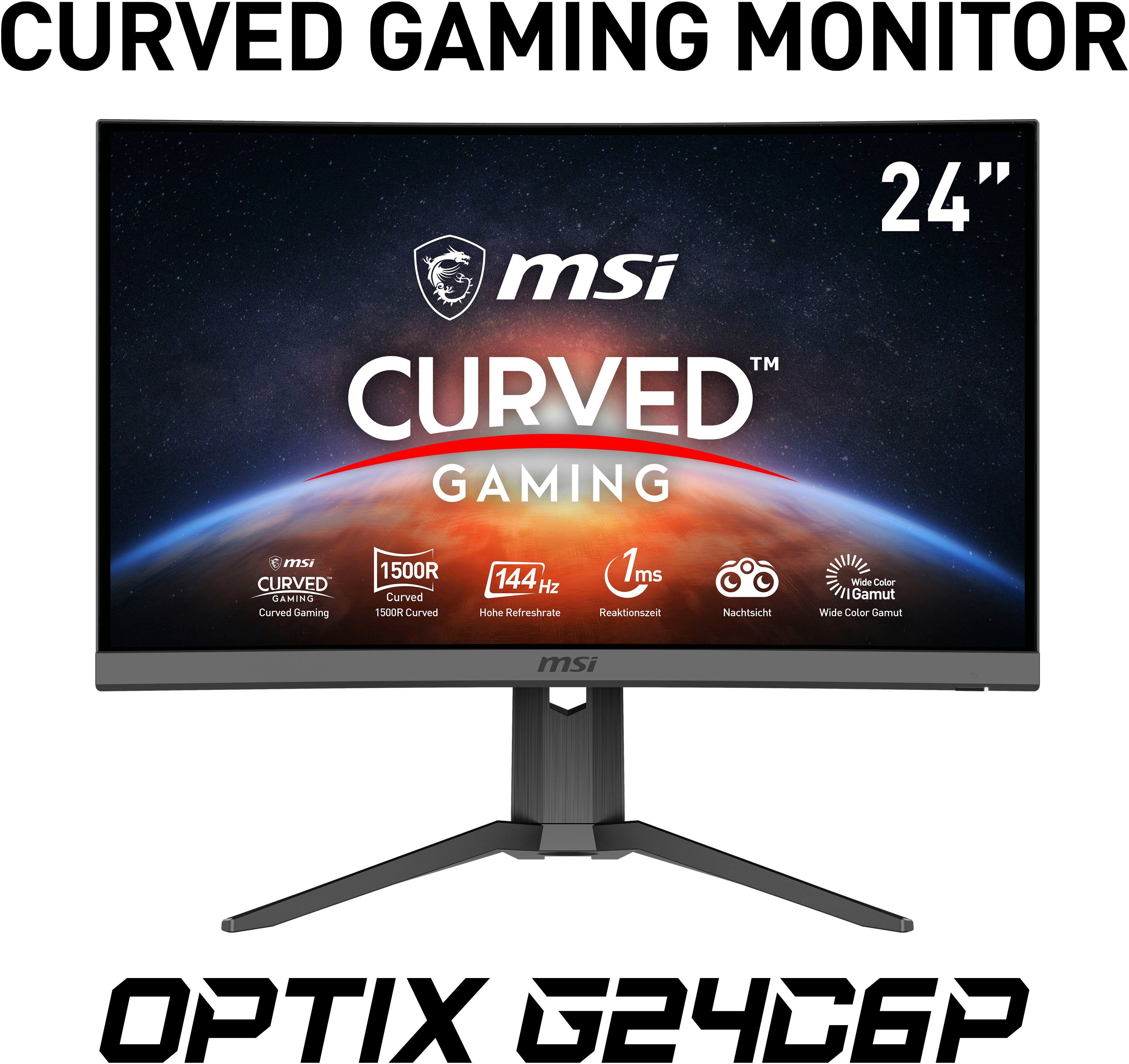 MSI Curved-gaming-ledscherm Optix G24C6P, 60 cm / 24", Full HD
