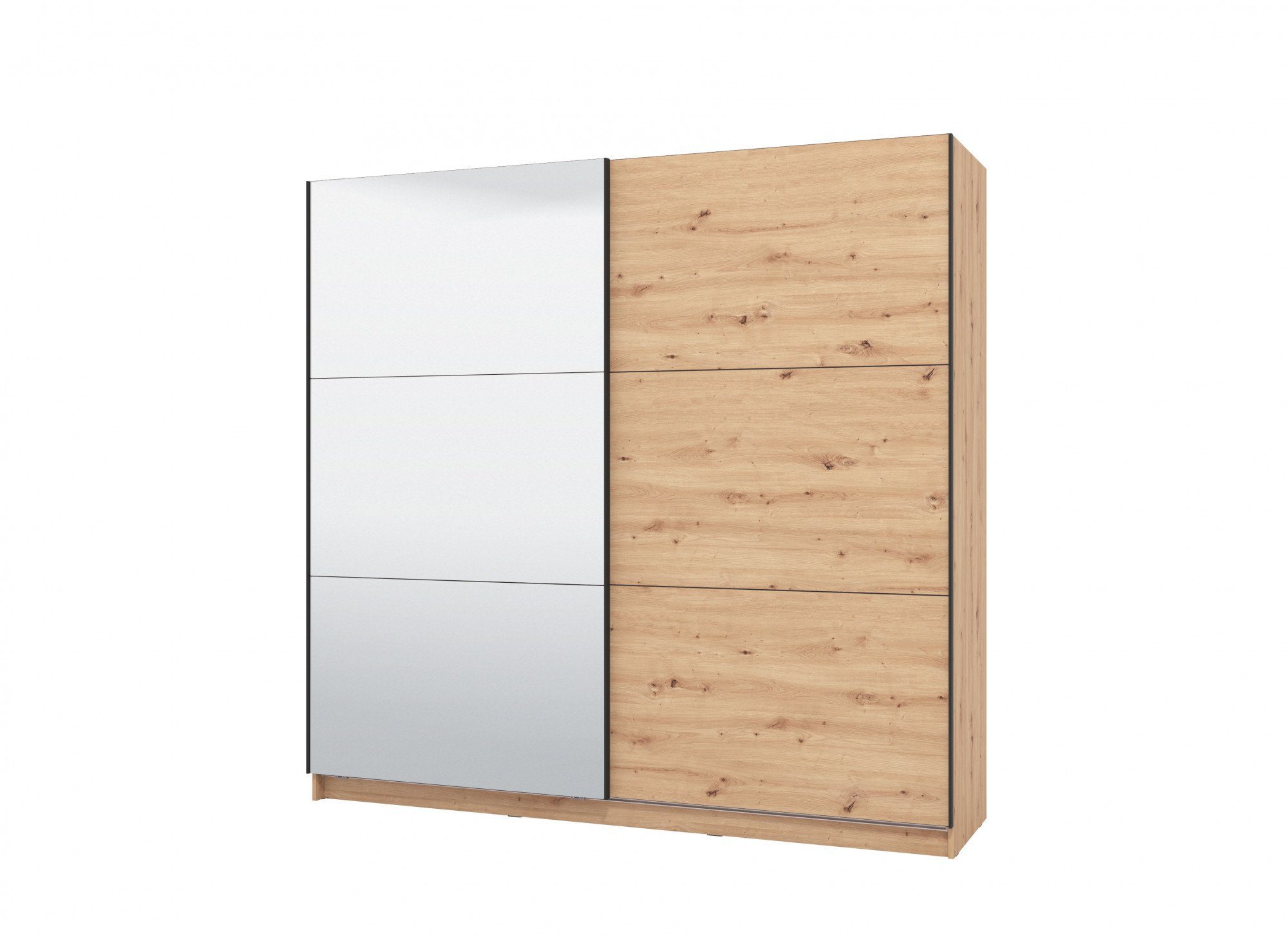 INOSIGN Zweefdeurkast Sierra kledingkast met spiegel linnenkast garderobe Topseller INCLUSIEF interne indeling, FSC®-gecertificeerd, OTTOs Choice