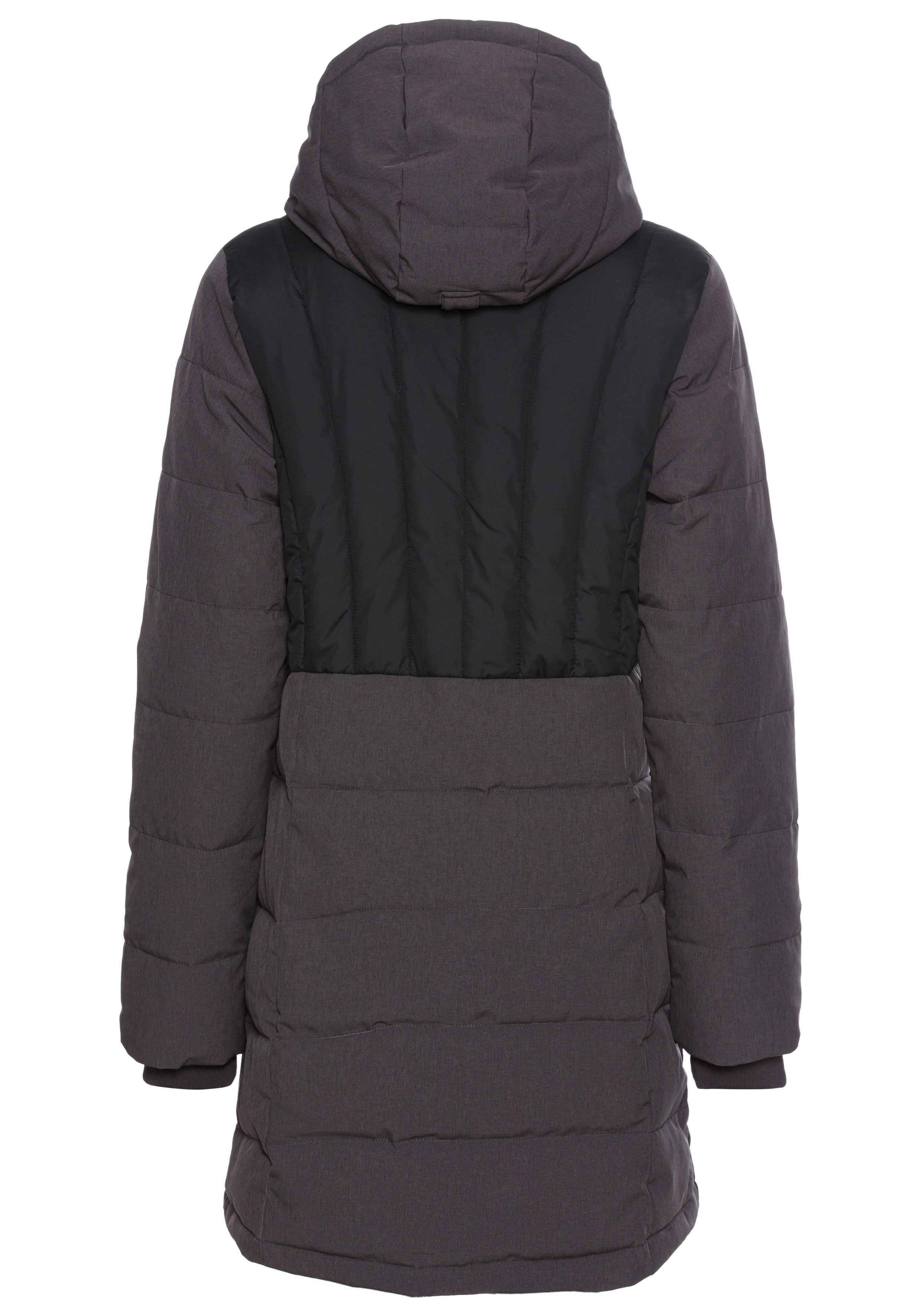 Polarino Winterjack gequilted winterparka met gevoerde capuchon