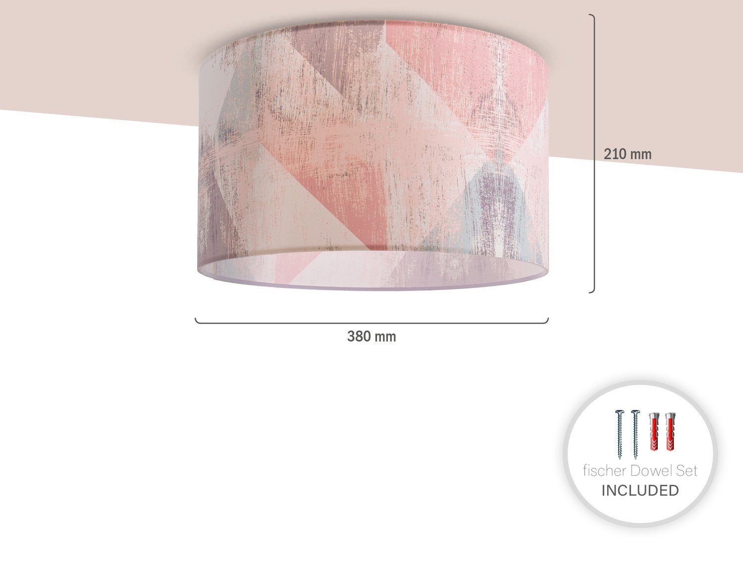 Paco Home Plafondlamp Mero 102 Plafondlamp woonkamer slaapkamer hanglamp pastel vintage E27