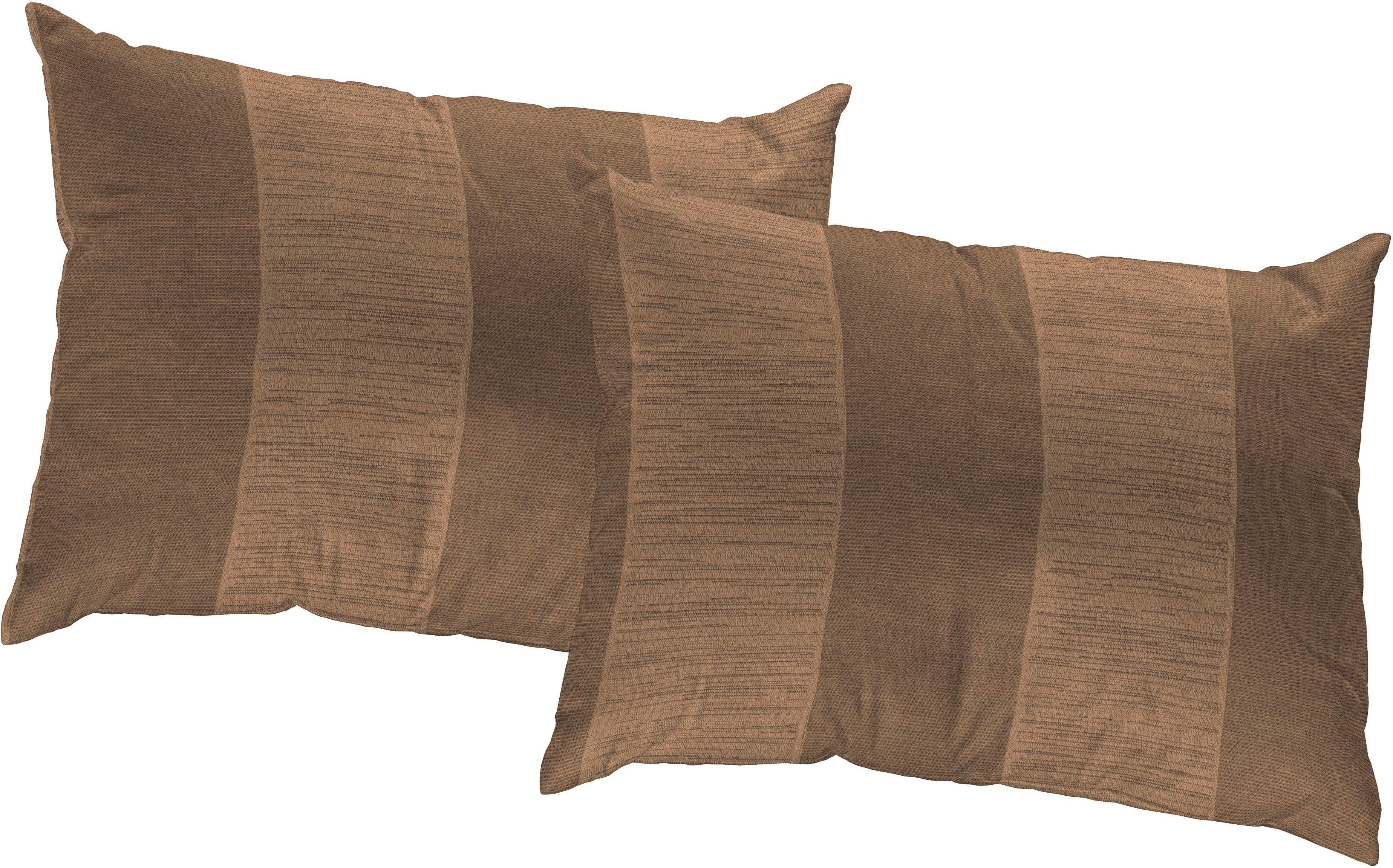 Wirth Kussenhoes Niederau (2 stuks) sierkussens maat 40 cm x 60 cm bruin