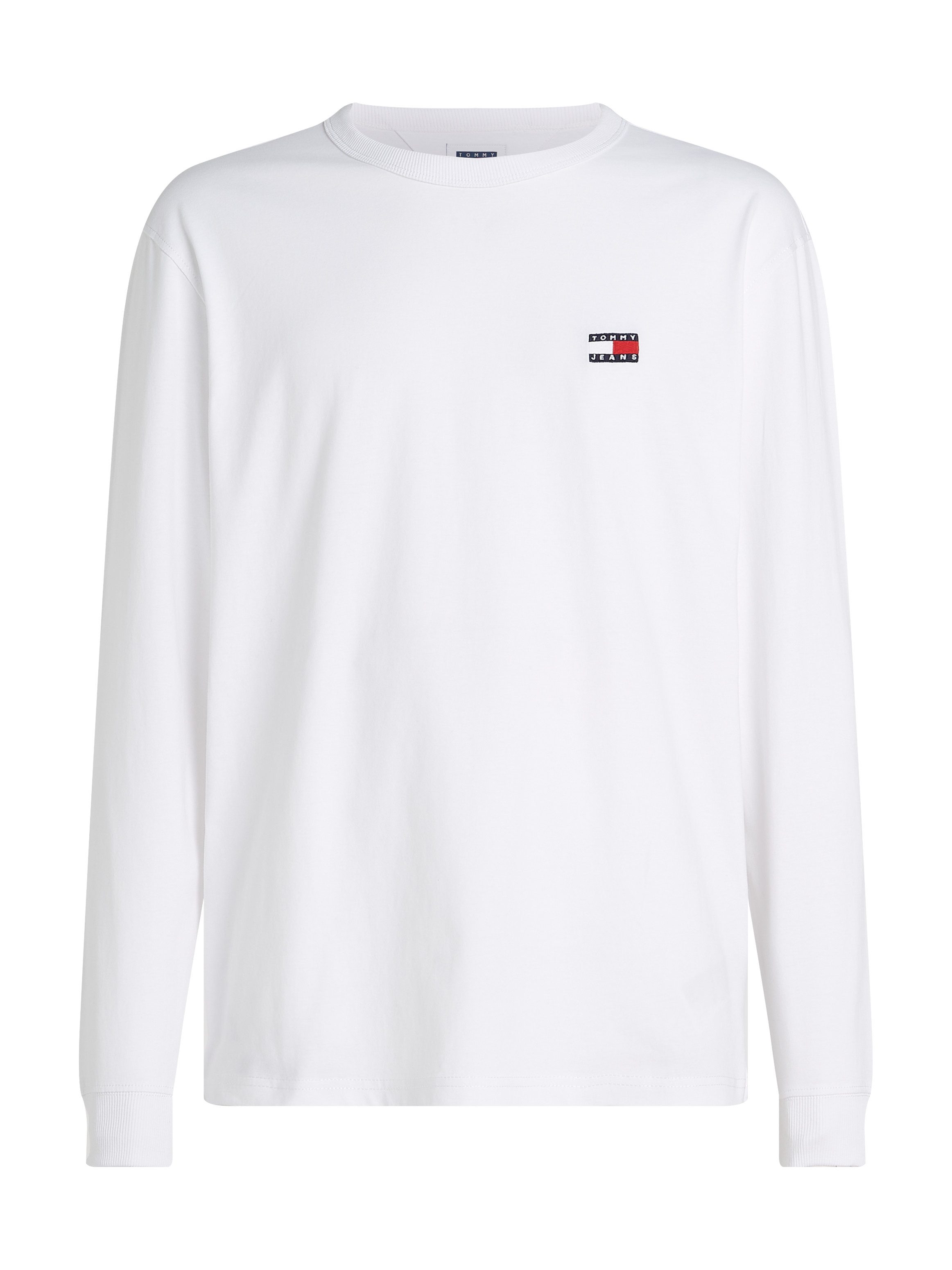TOMMY JEANS Shirt met lange mouwen TJM REG BADGE LS TEE met borduursel