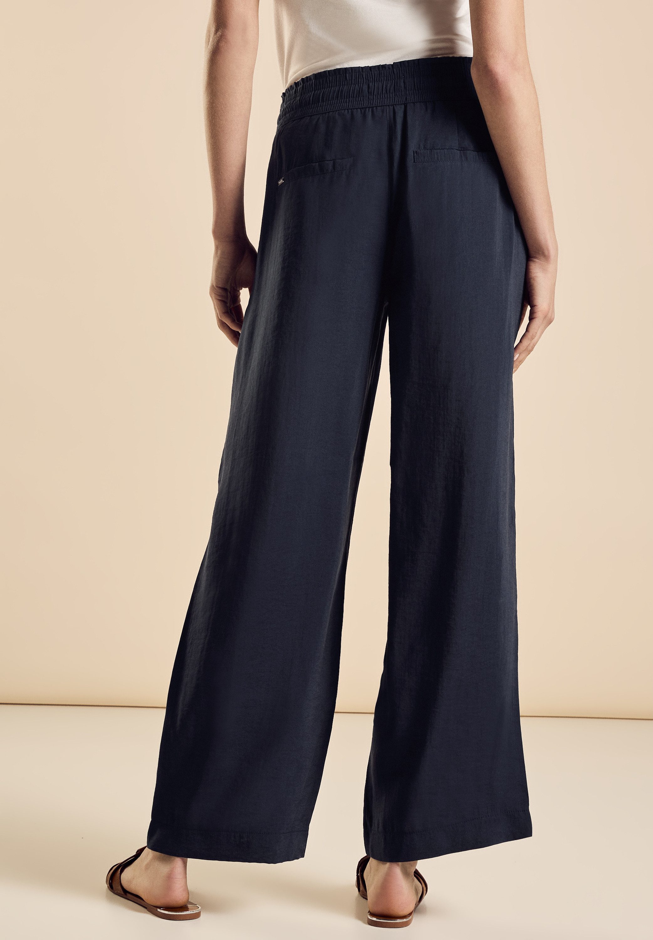 STREET ONE Stoffen broek met trekkoord