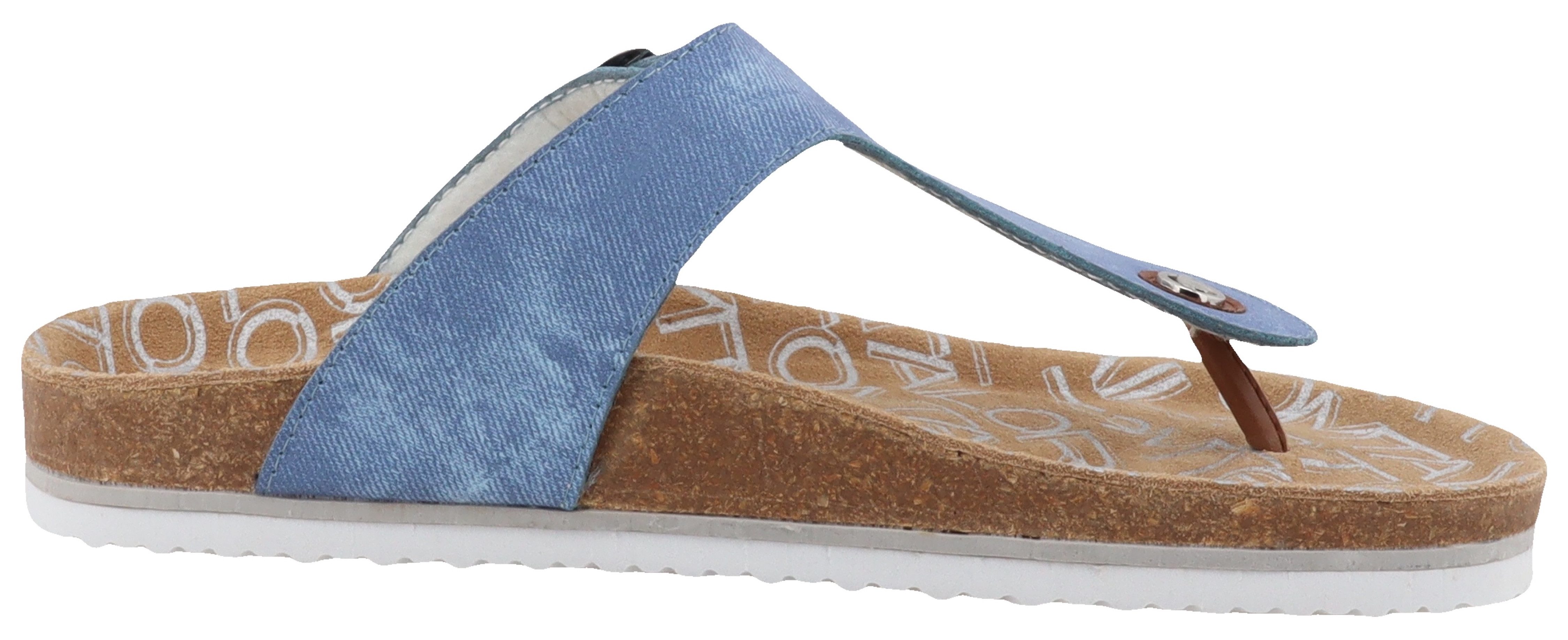 Tom Tailor Teenslippers , flats, zomerschoen, dianette, strand schoen in jeans-look