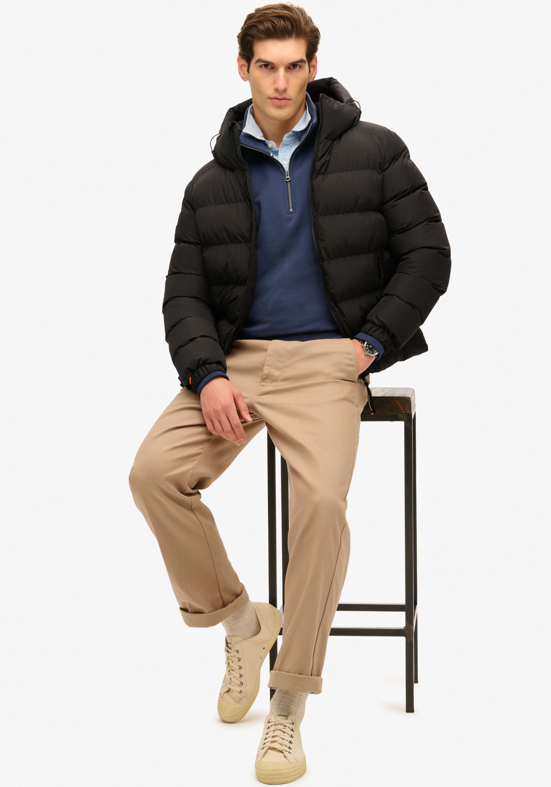 Superdry Gewatteerde jas HOODED SPORTS PUFFER JACKET