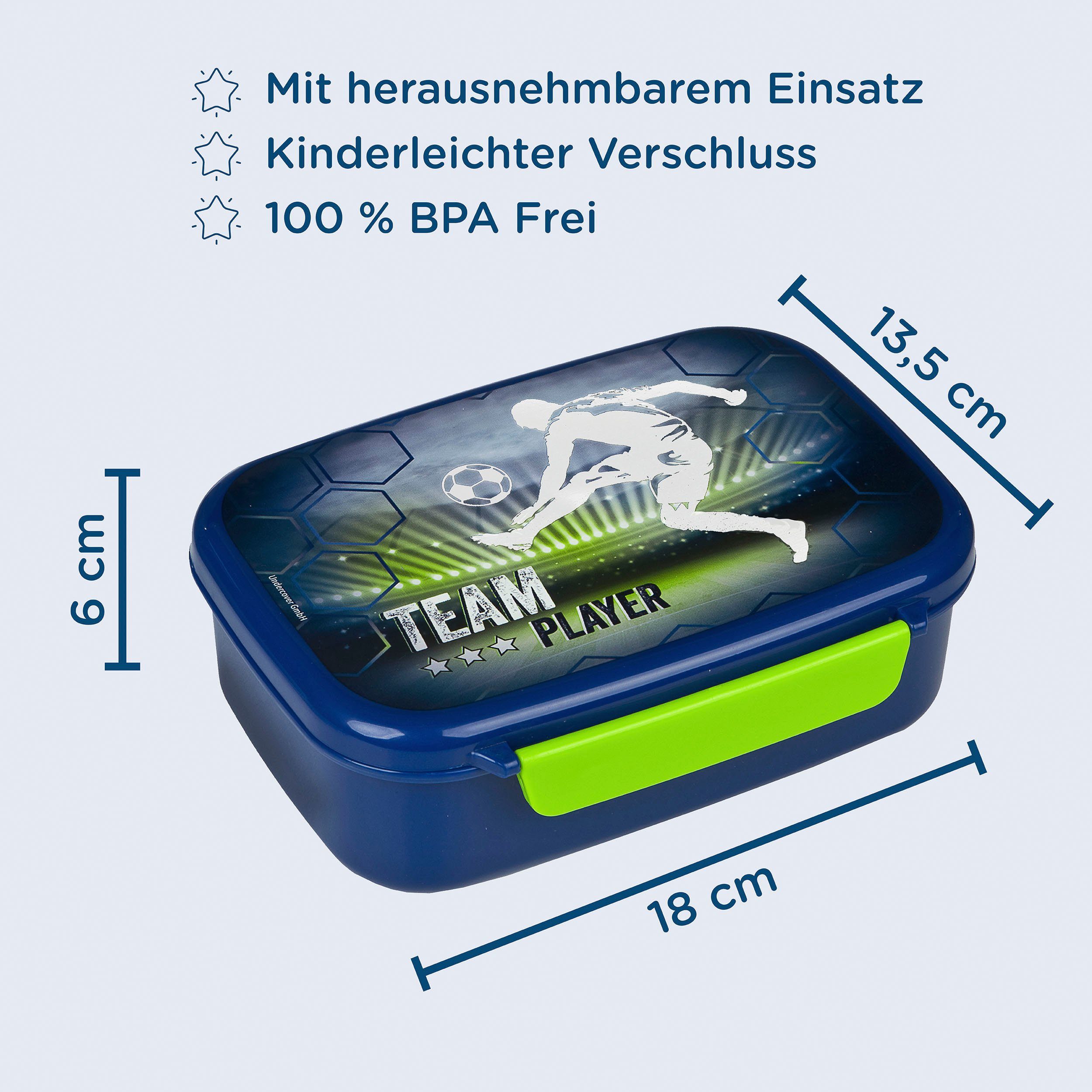 Scooli Lunchbox & drinkfles, Team Player (set, 2-delig)