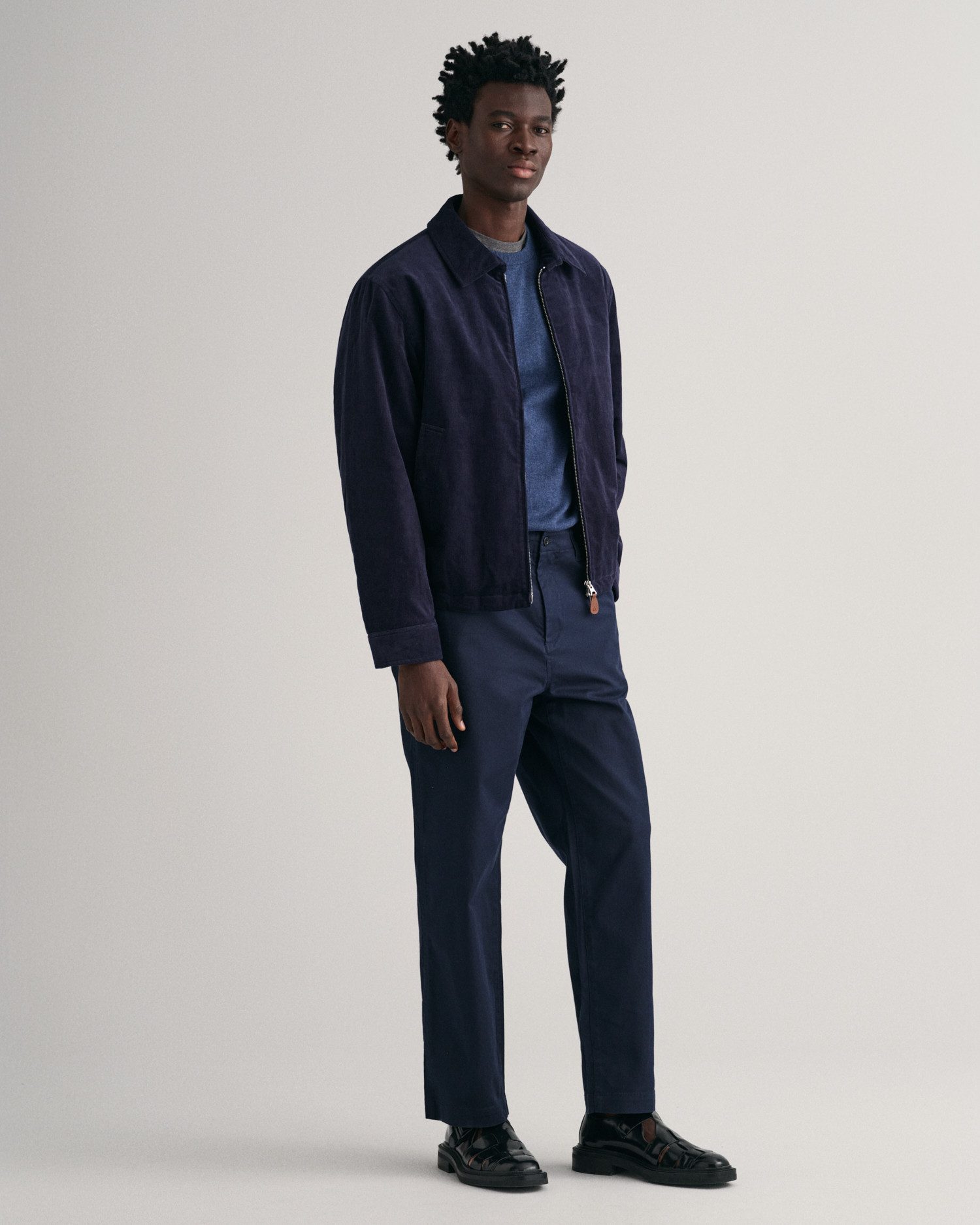 Gant Trui met ronde hals CLASSIC COTTON C-NECK Premium gebreide trui van zacht 100% katoen, overgangstrui