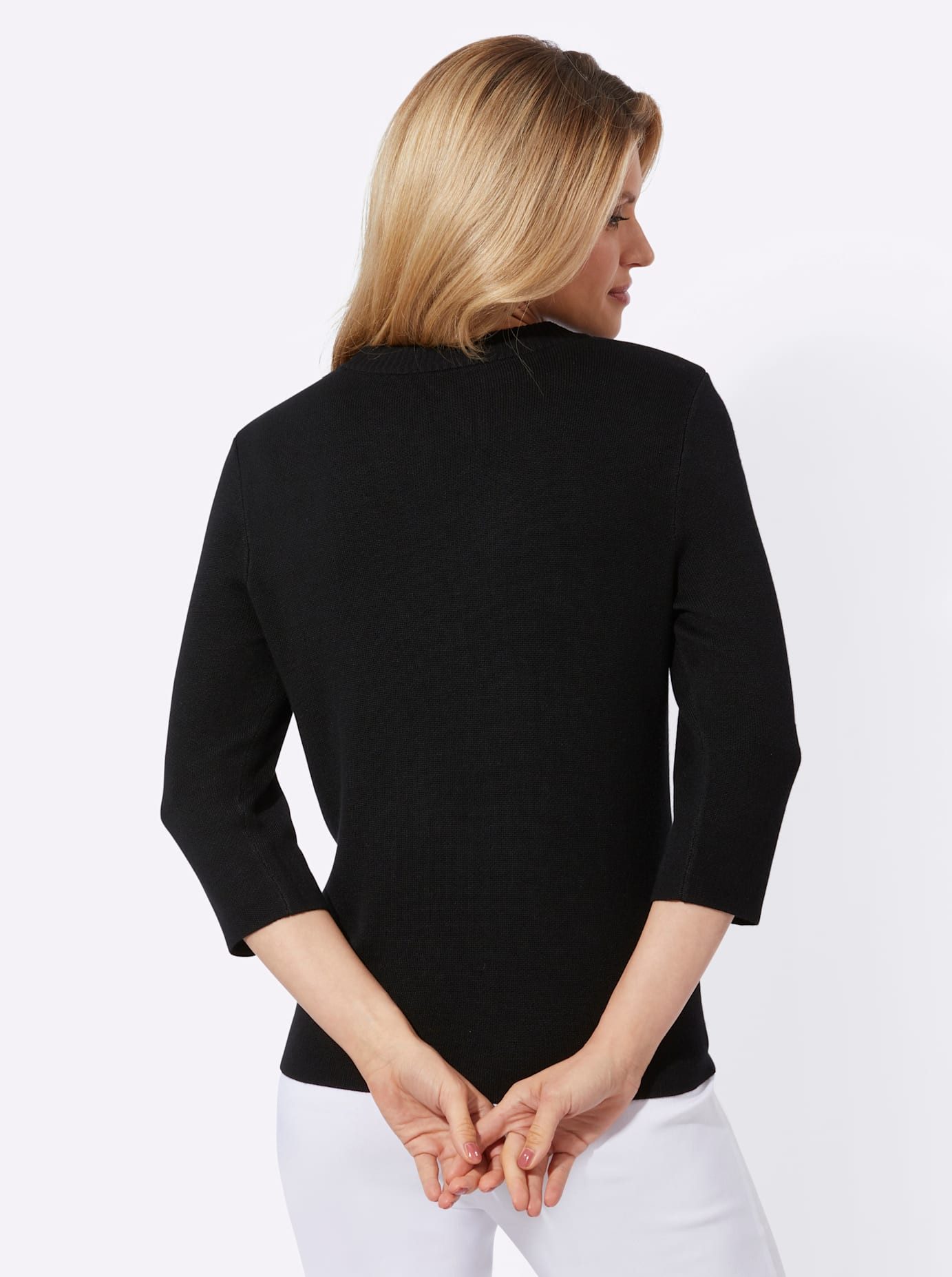 Classic Basics Trui met 3 4 mouwen Trui