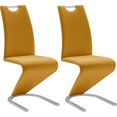 mca furniture vrijdragende stoel amado set van 2, 4 en 6 stuks, stoel belastbaar tot 120 kg (set) geel