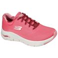 skechers sneakers arch fit met logo-embleem opzij roze