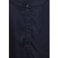 cecil blouse met lange mouwen met rimpelingen bij de schouders blauw