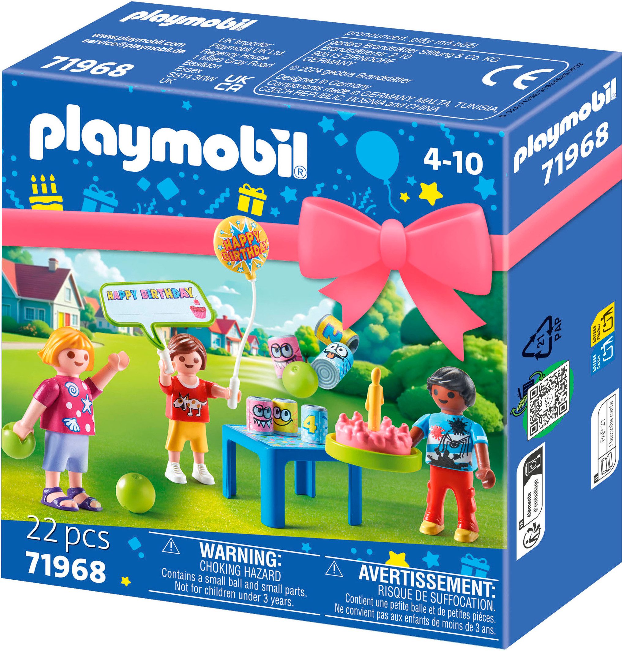 Playmobil® Constructie-speelset Kinder Geburtstagsparty (71968), Playmobil Gift Set (22-delig)
