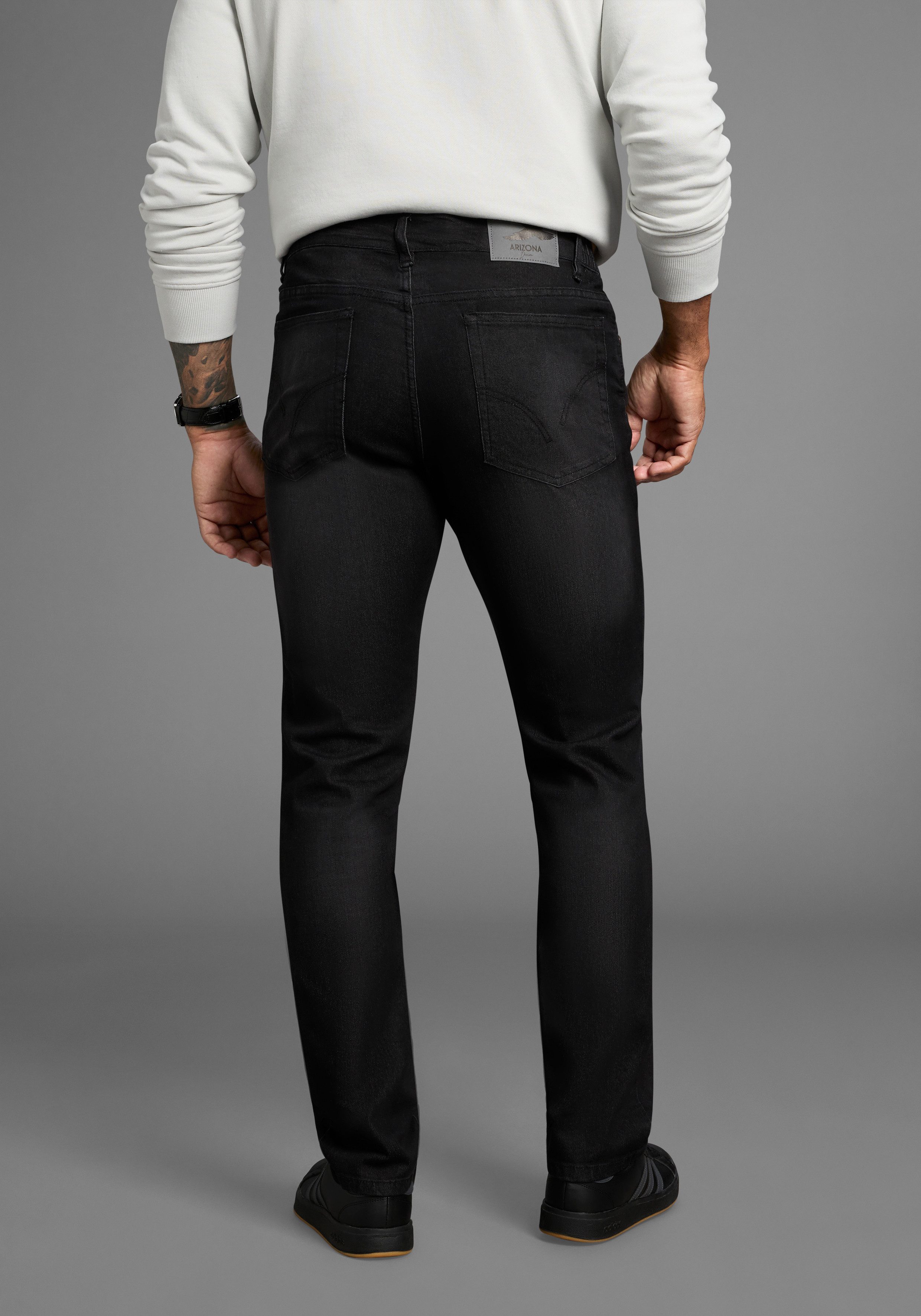 Arizona Jeans met elastische band Paul elastische tailleband, comfort-fit, rechte pijpsnit