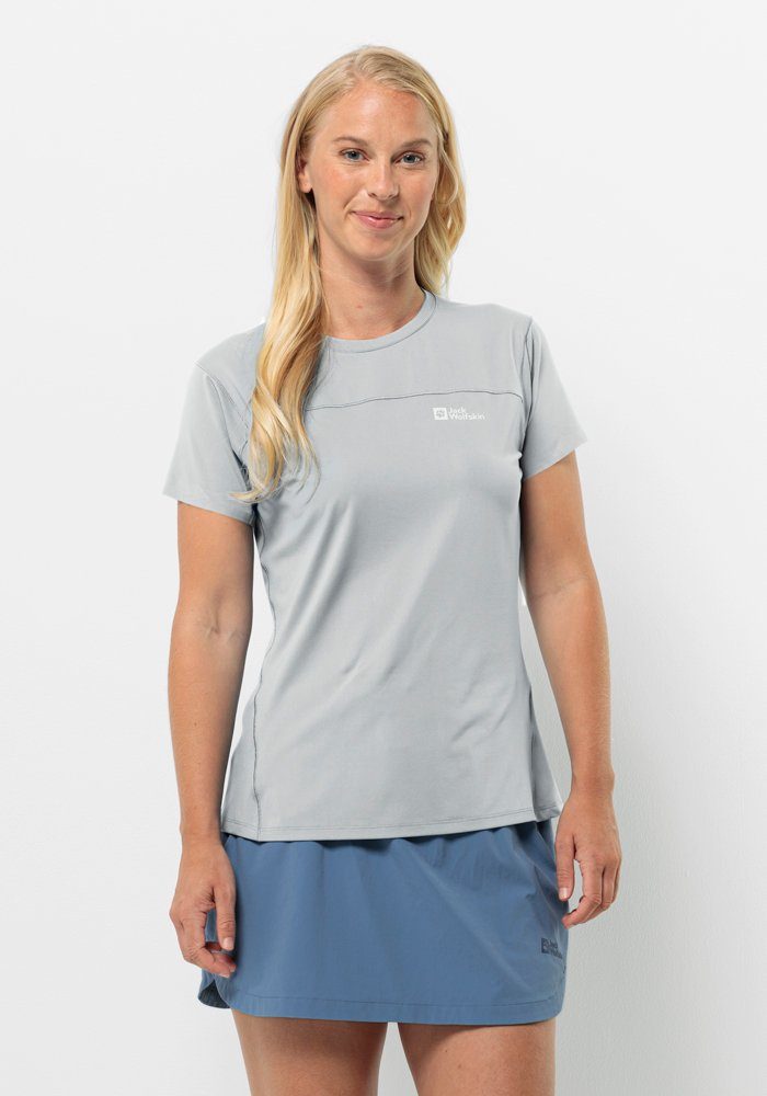 Jack Wolfskin Prelight Chill T-Shirt Women Functioneel shirt Dames XL grijs cool grey