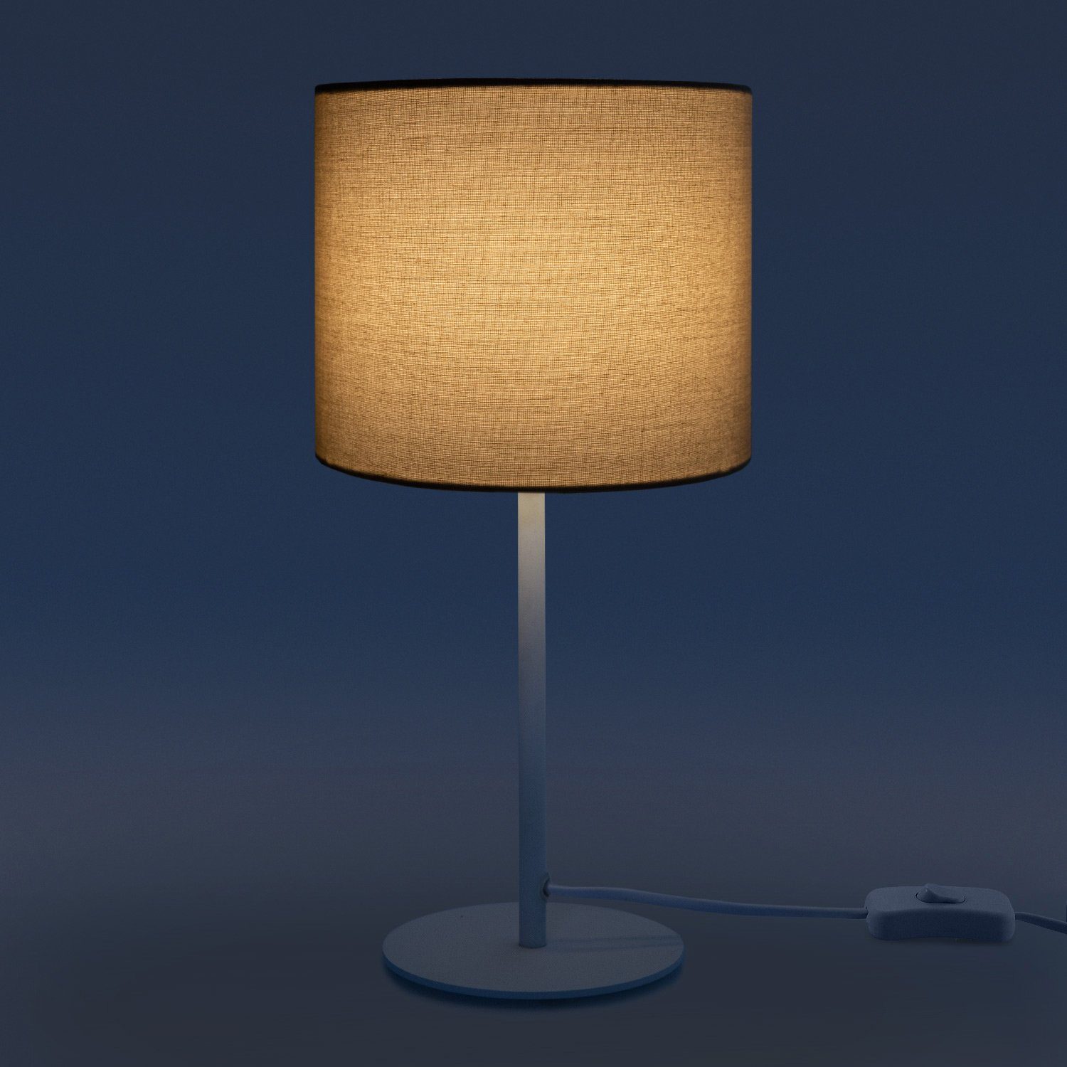 Paco Home Tafellamp Uni Color LED E14 lamp, voor woonkamer en slaapkamer, effen kleuren, decor