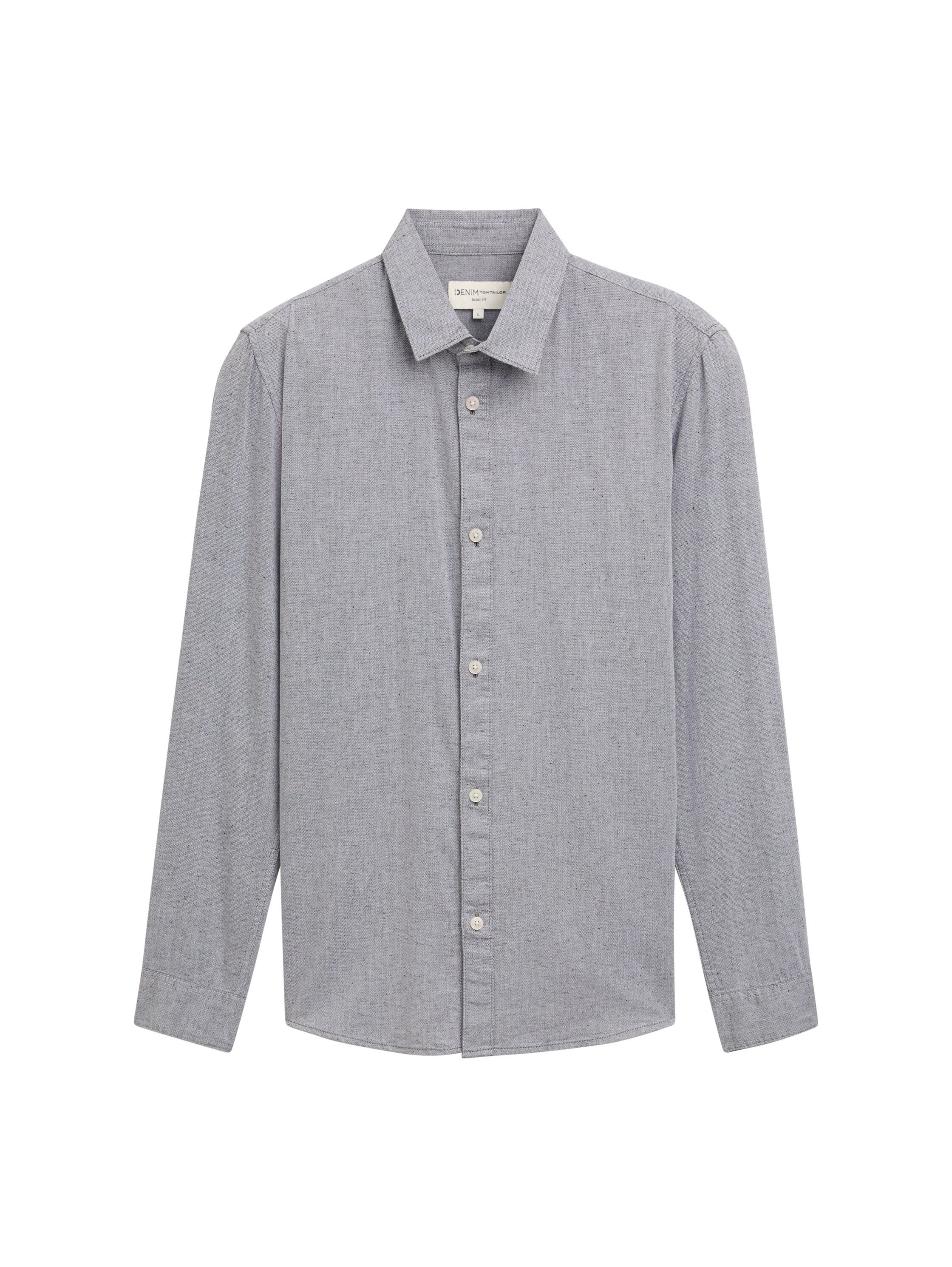 Tom Tailor Denim Overhemd met lange mouwen met kentkraag