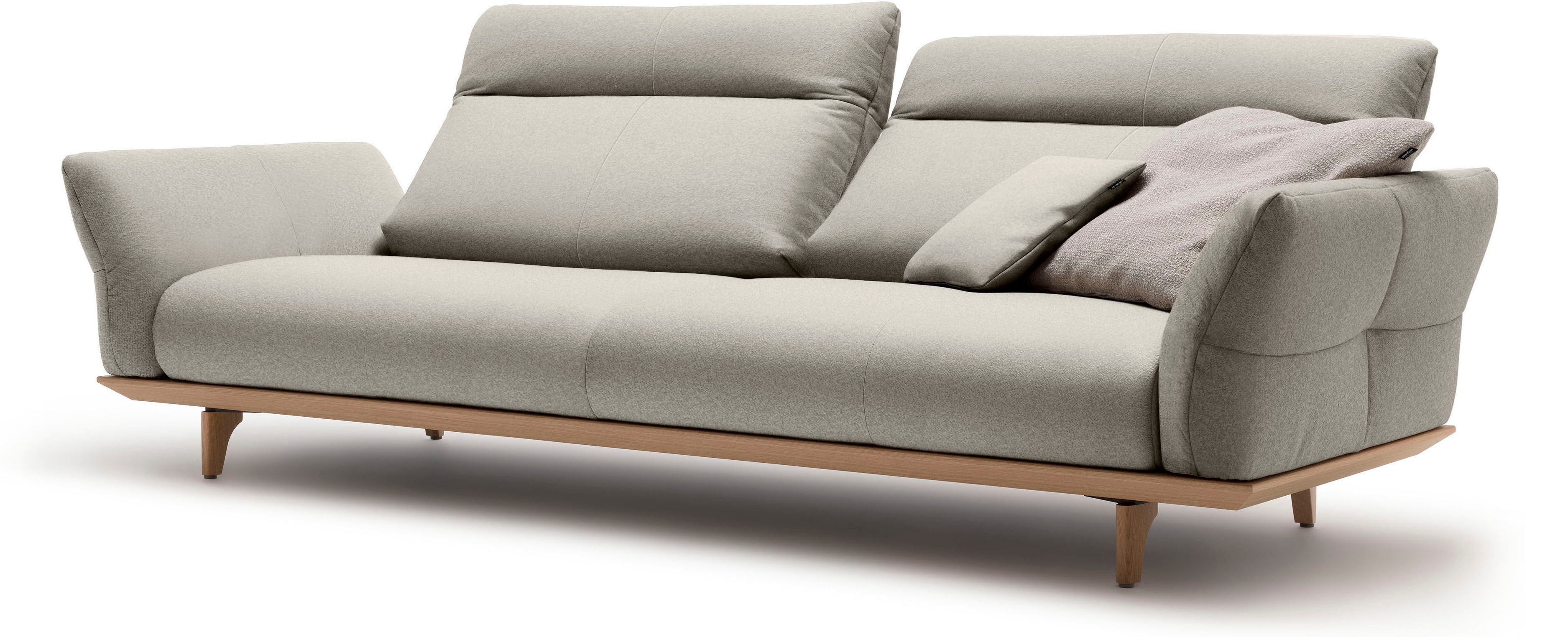 Creation BY ROLF BENZ 4-zitsbank CR.460 Onderstel in eiken, poten in natuurlijk eiken, breedte 248 cm