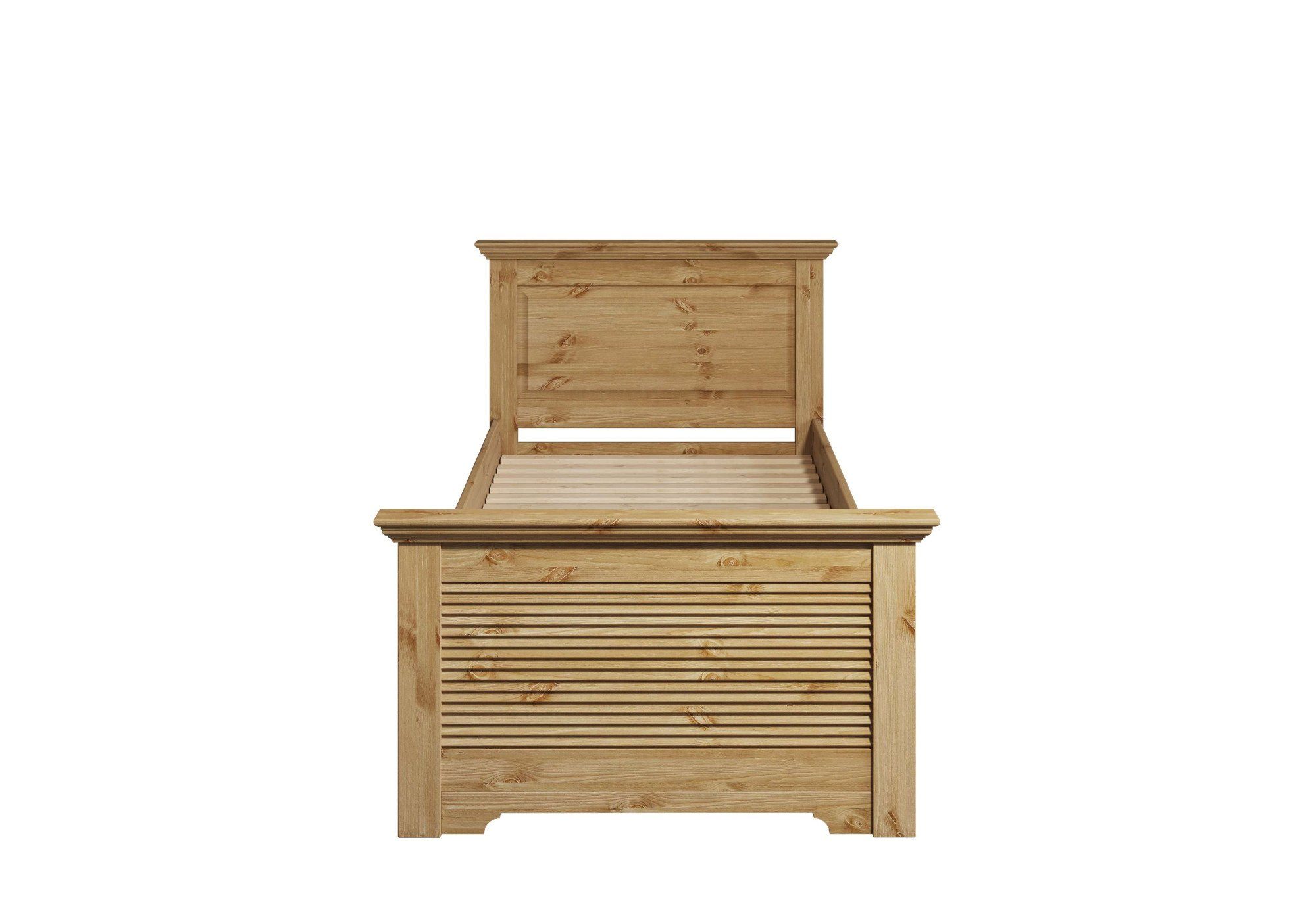 Home affaire Bed Rauna, landhuisstijl, elegant design met lamellen en kassetten, 2 kleuren