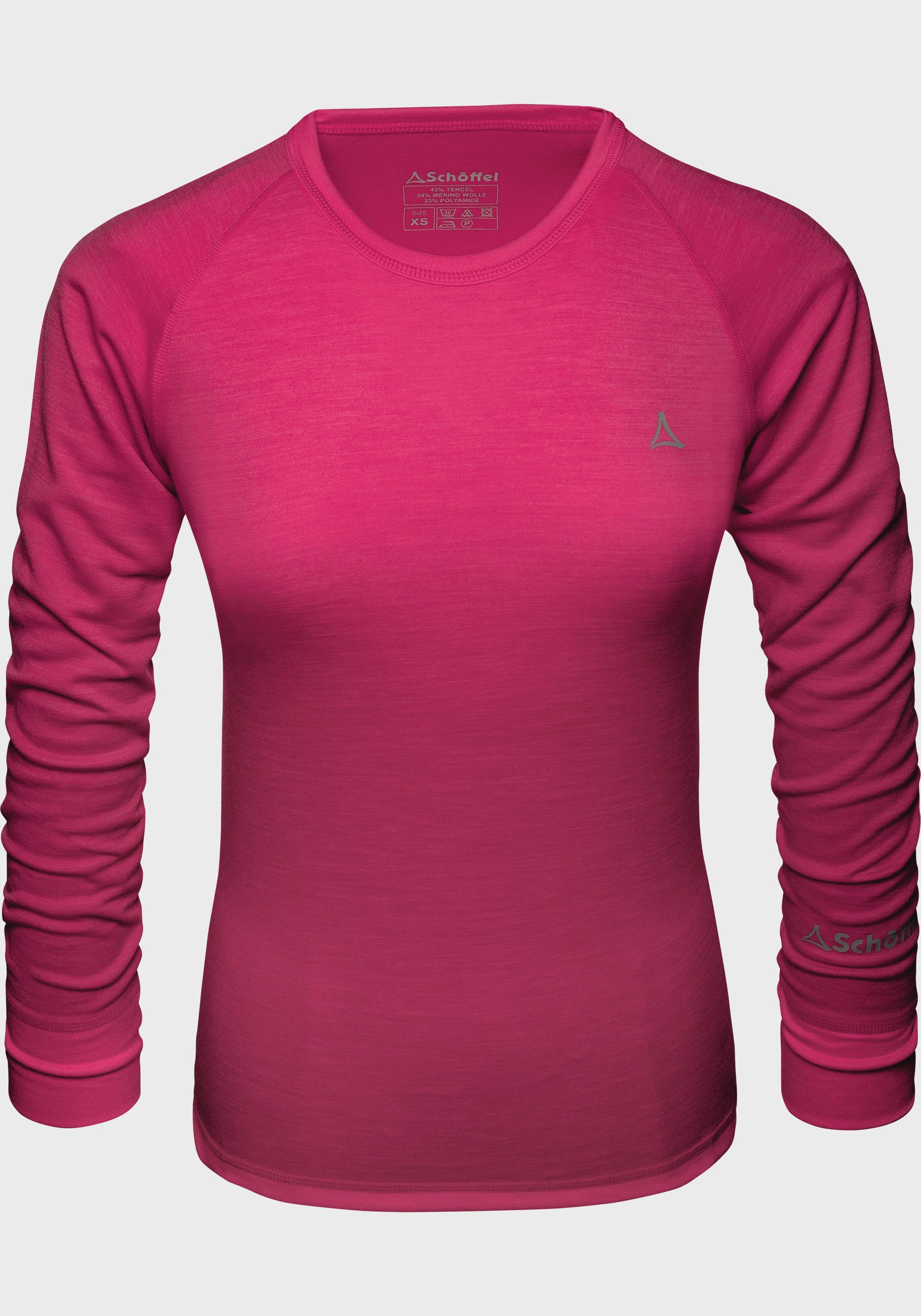 Schöffel Functioneel shirt Ski Merino sportshirt 1/1 mouw W tops maat M roze
