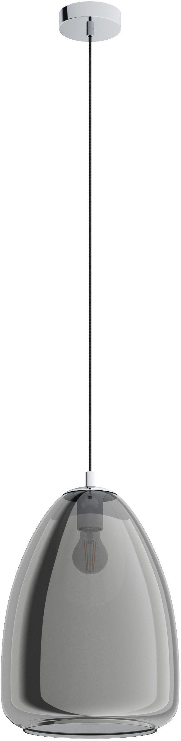 EGLO Hanglamp ALOBRASE chroom / ø30 x h110 cm / hanglamp / eettafellamp / keuken