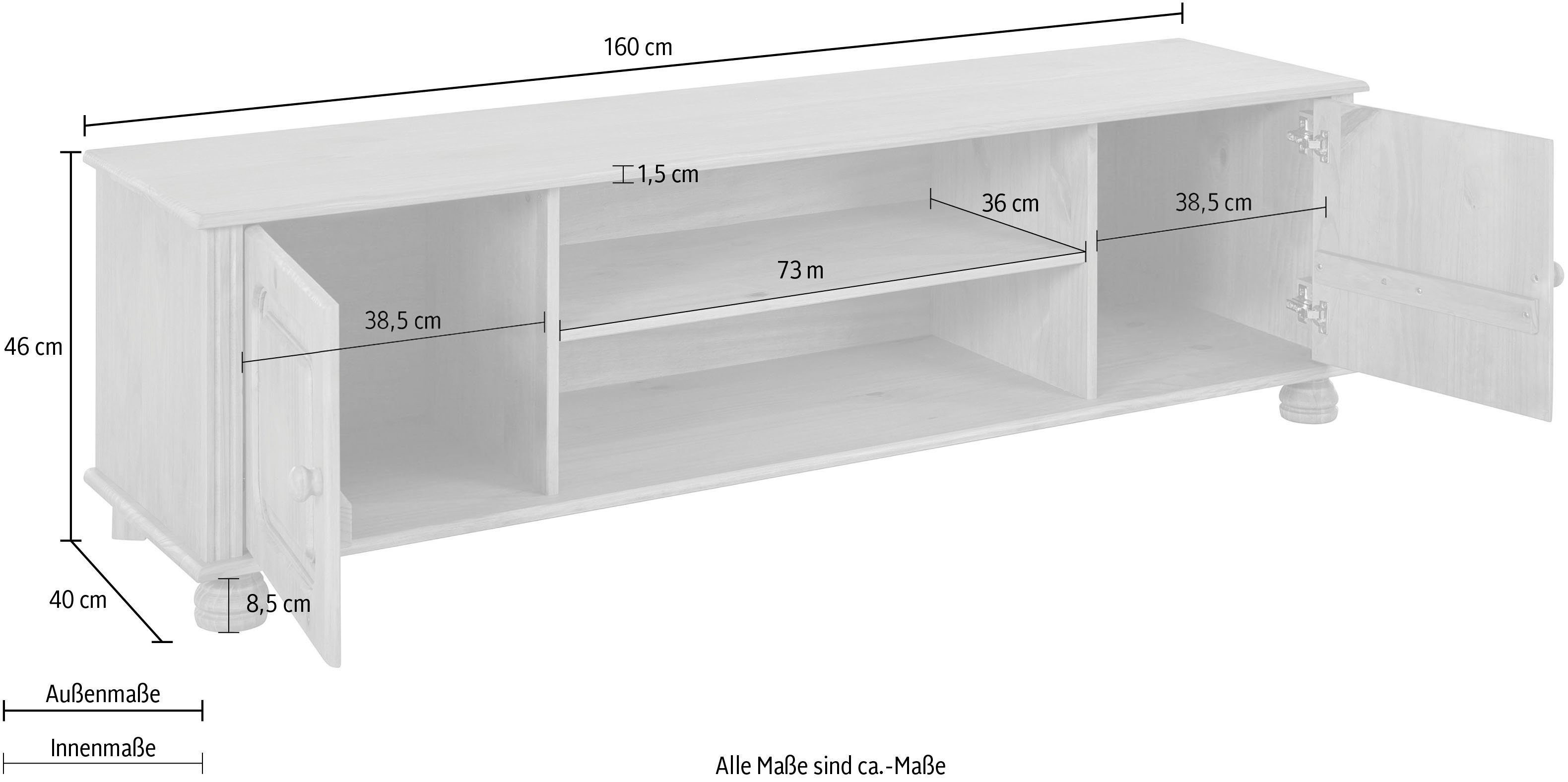 Home affaire Tv-meubel Mette Commode met kabeldoorvoer en een inlegplank