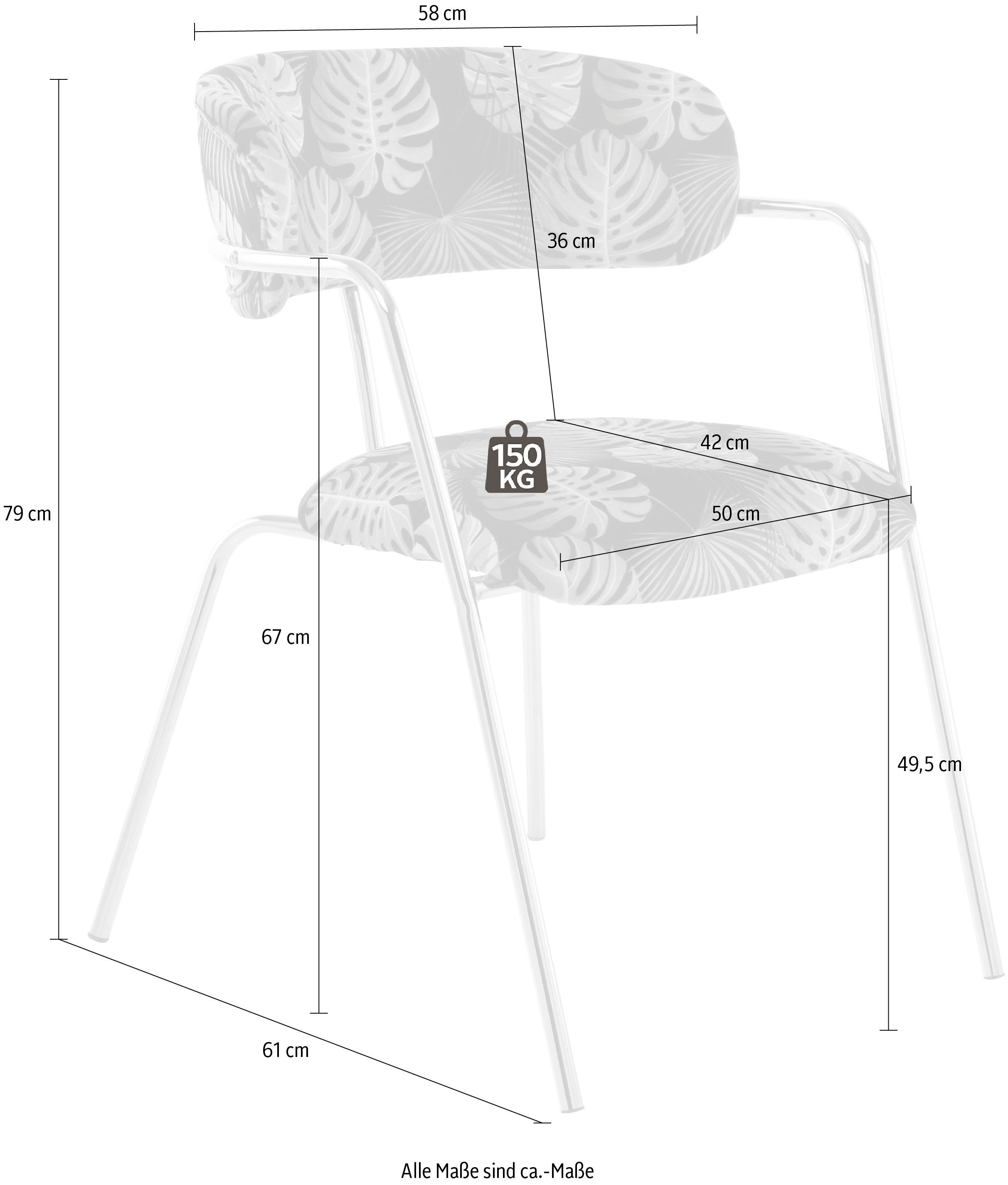 Kayoom Stoel Forest 425 2-delige set, fluweelzachte bekleding met hoog zitcomfort (set, 2 stuks)