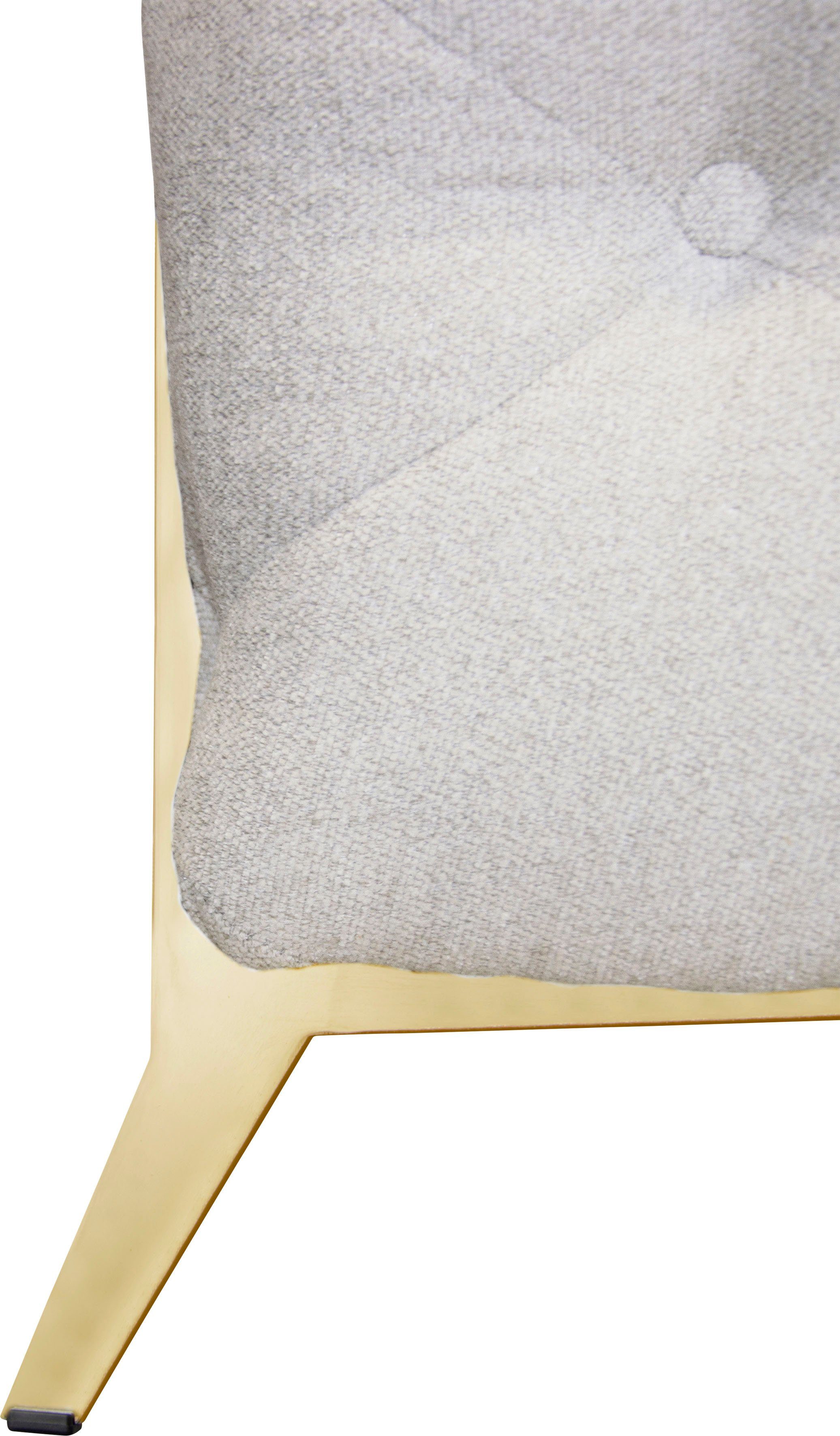 Leonique Chesterfield-bank Amaury L-vorm grote hoekbank, chesterfield-look, breedte 323 cm, kleur van de poten ter keuze