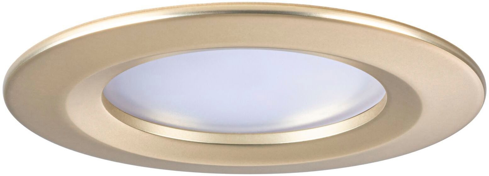 Paulmann Ledinbouwlamp LED inbouwlamp Nova Coin IP44 rond 78mm munt goudkleur mat