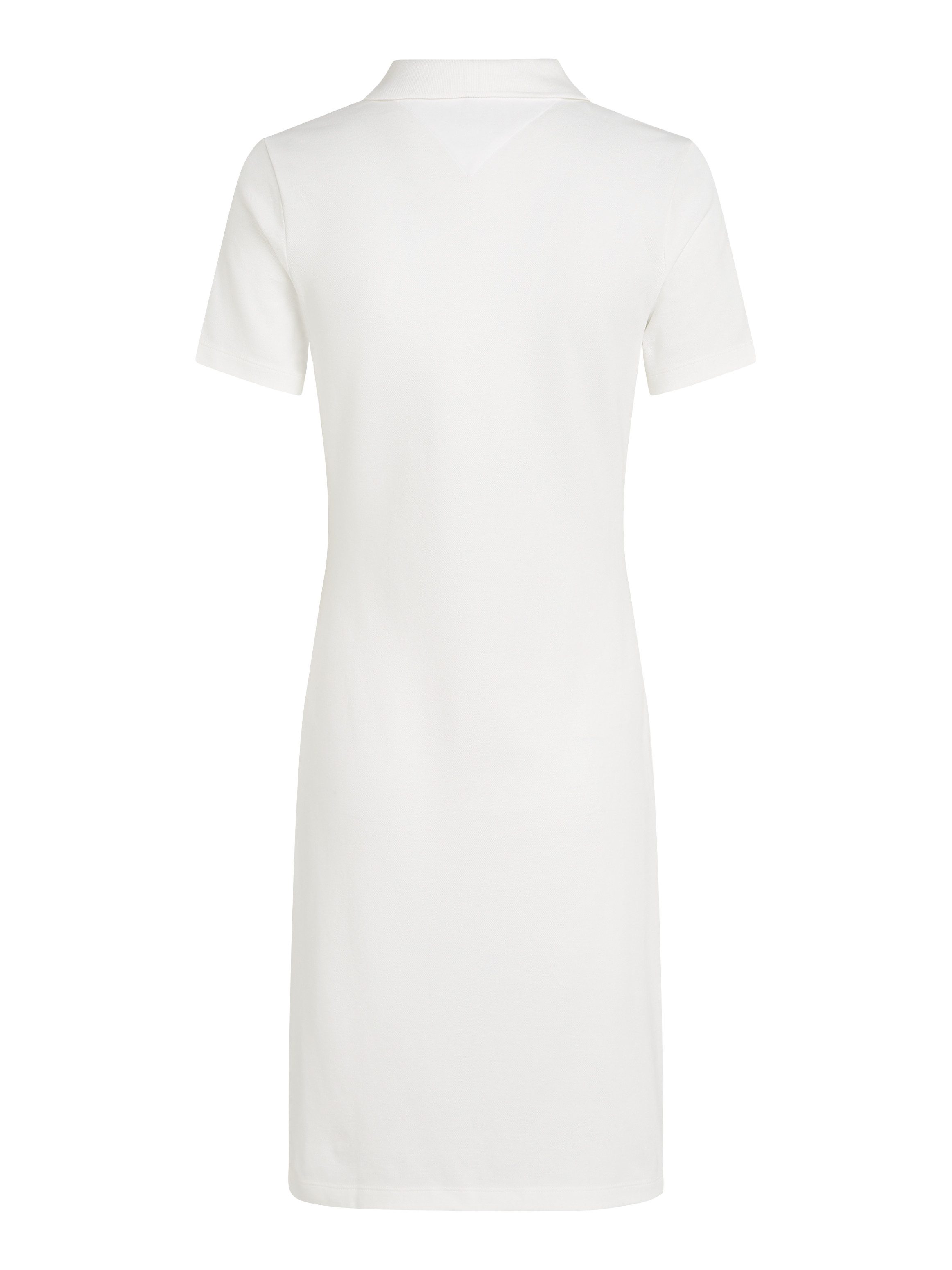 Tommy Hilfiger Polojurk SLIM OPEN NK POLO DRESS SS met geborduurde tommy hilfiger vlag