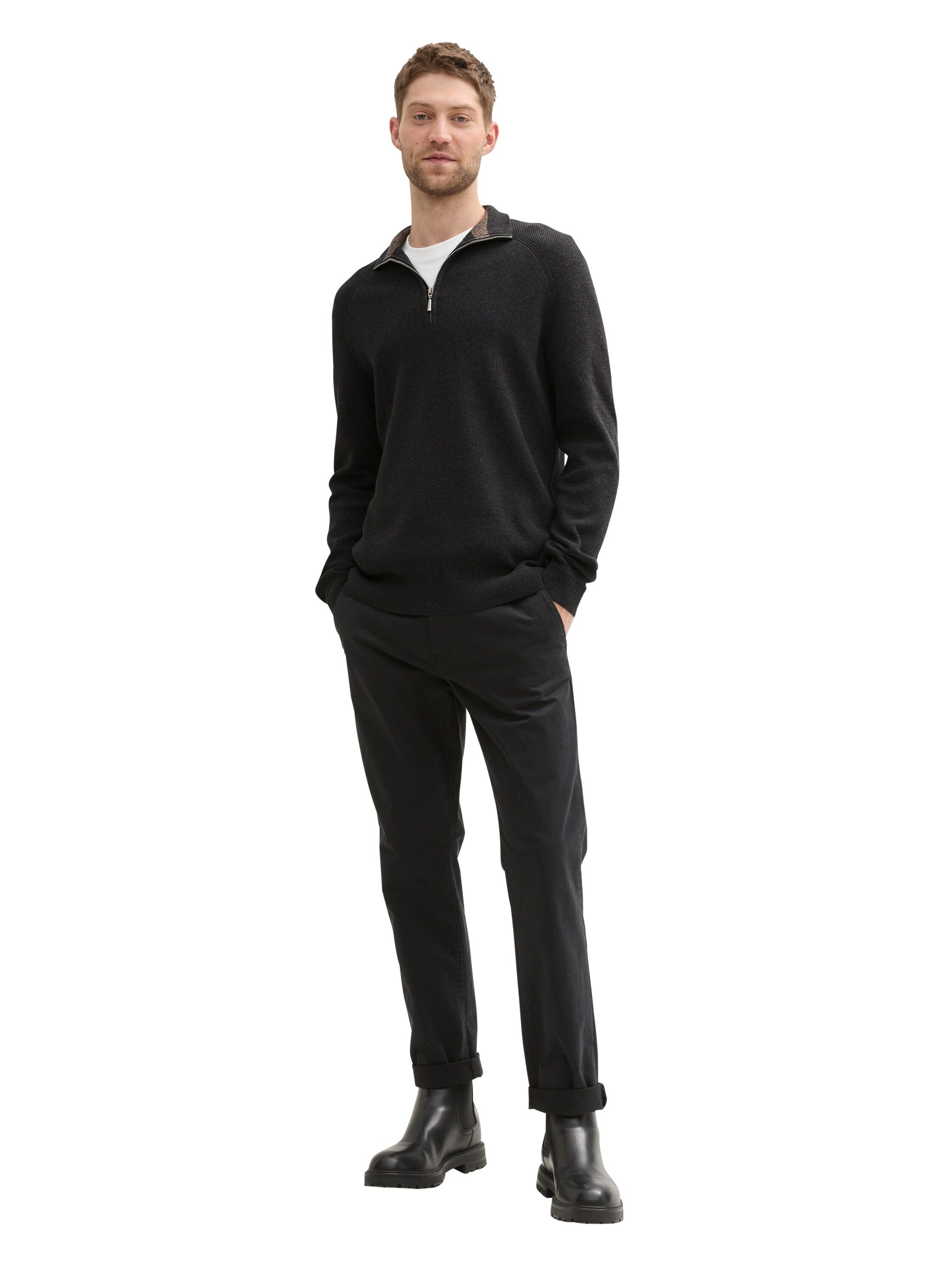 Tom Tailor Schipperstrui in fijntricot-look