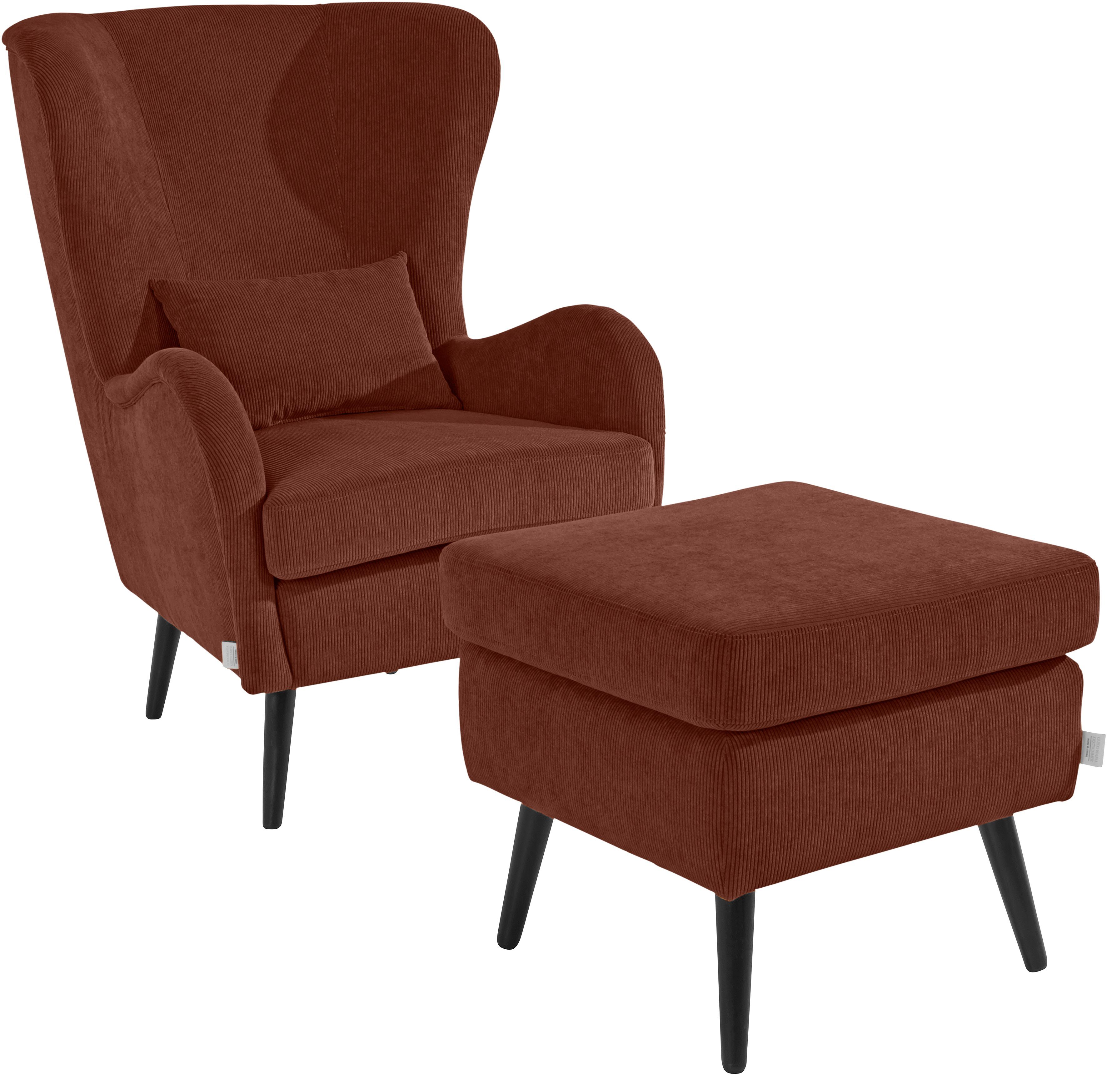 Guido Maria Kretschmer Home&Living Fauteuil Sallito, oorfauteuil, TV-stoel voor woonkamer, ook in velours cord