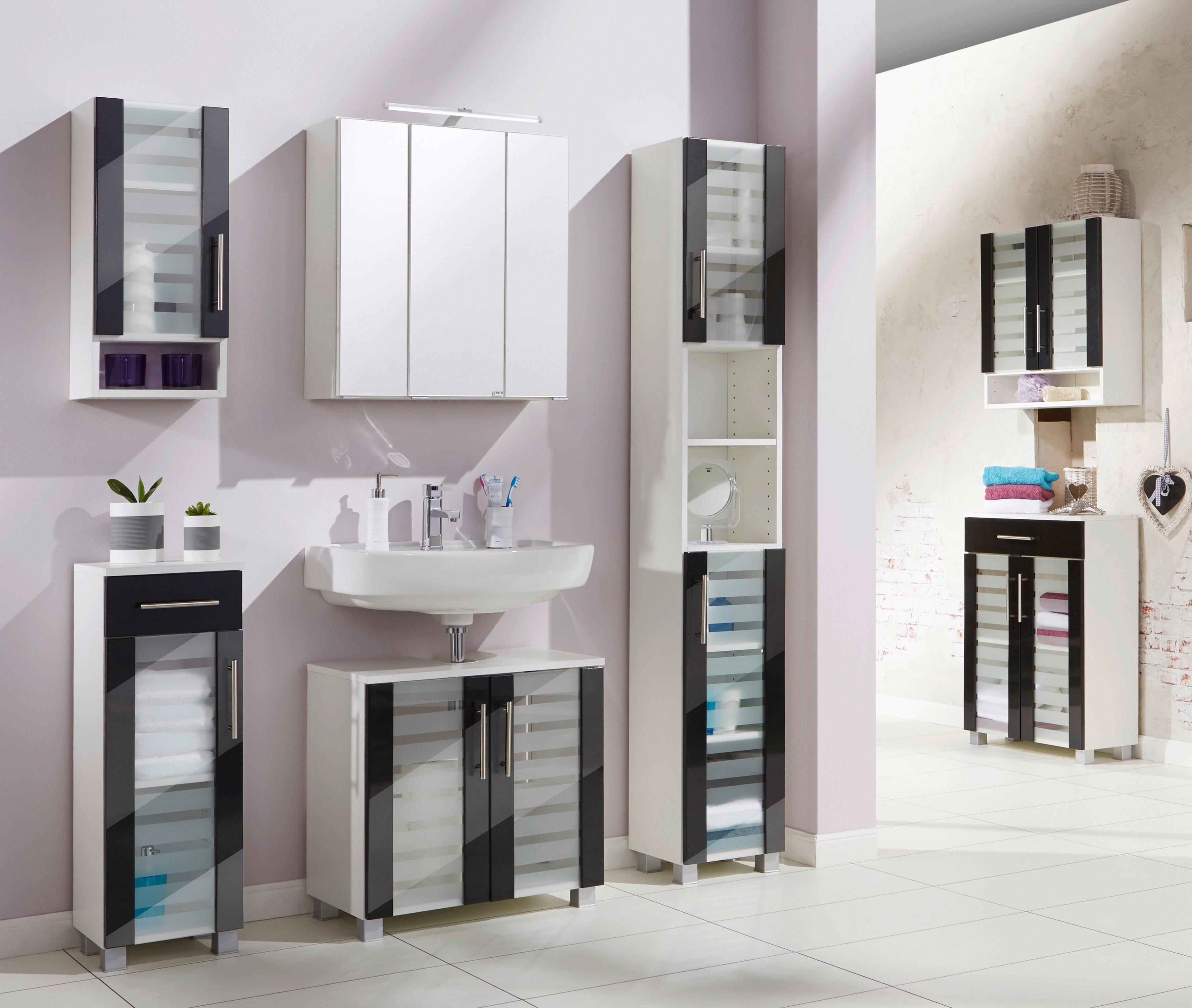 welltime Hangend kastje Jaca Breedte 60 cm, met MDF-hoogglansfronten