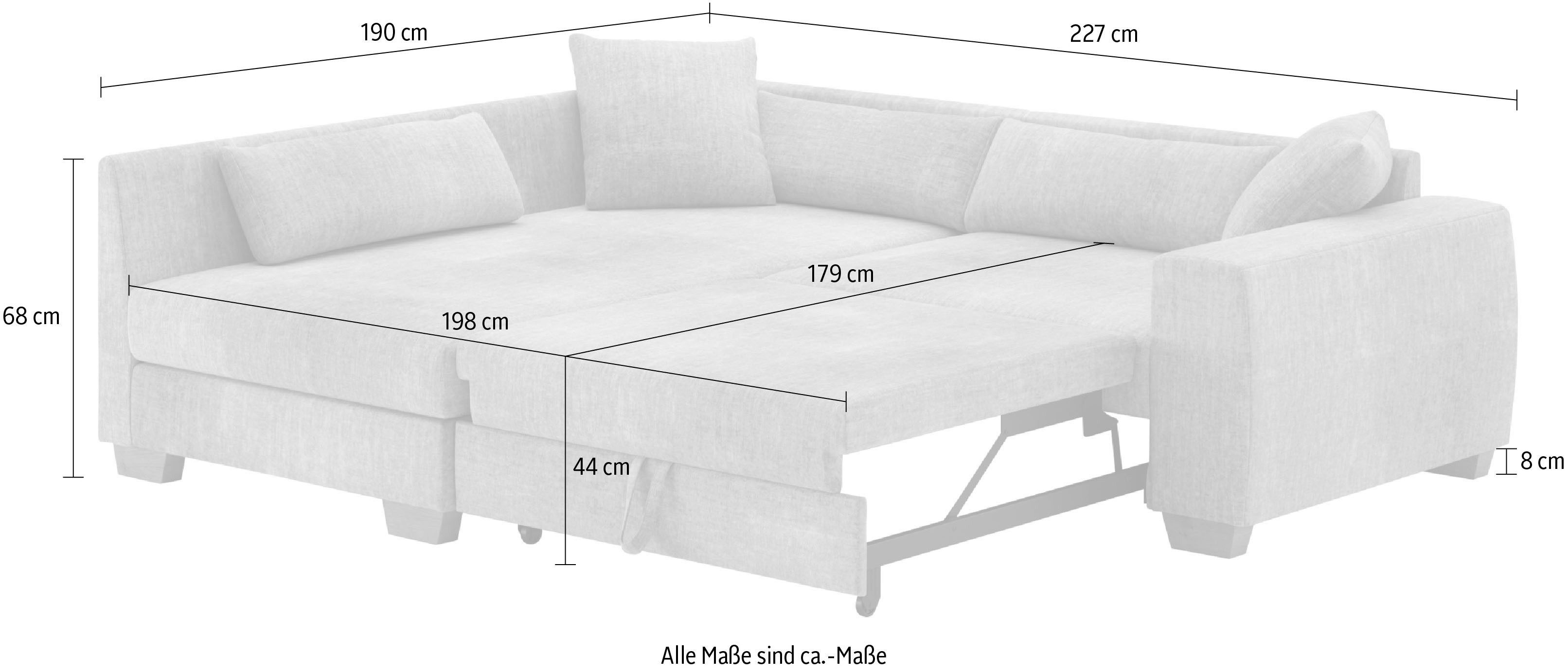 Mr. Couch Hoekbank Helena L-vorm met pocketvering, optioneel met slaapfunctie