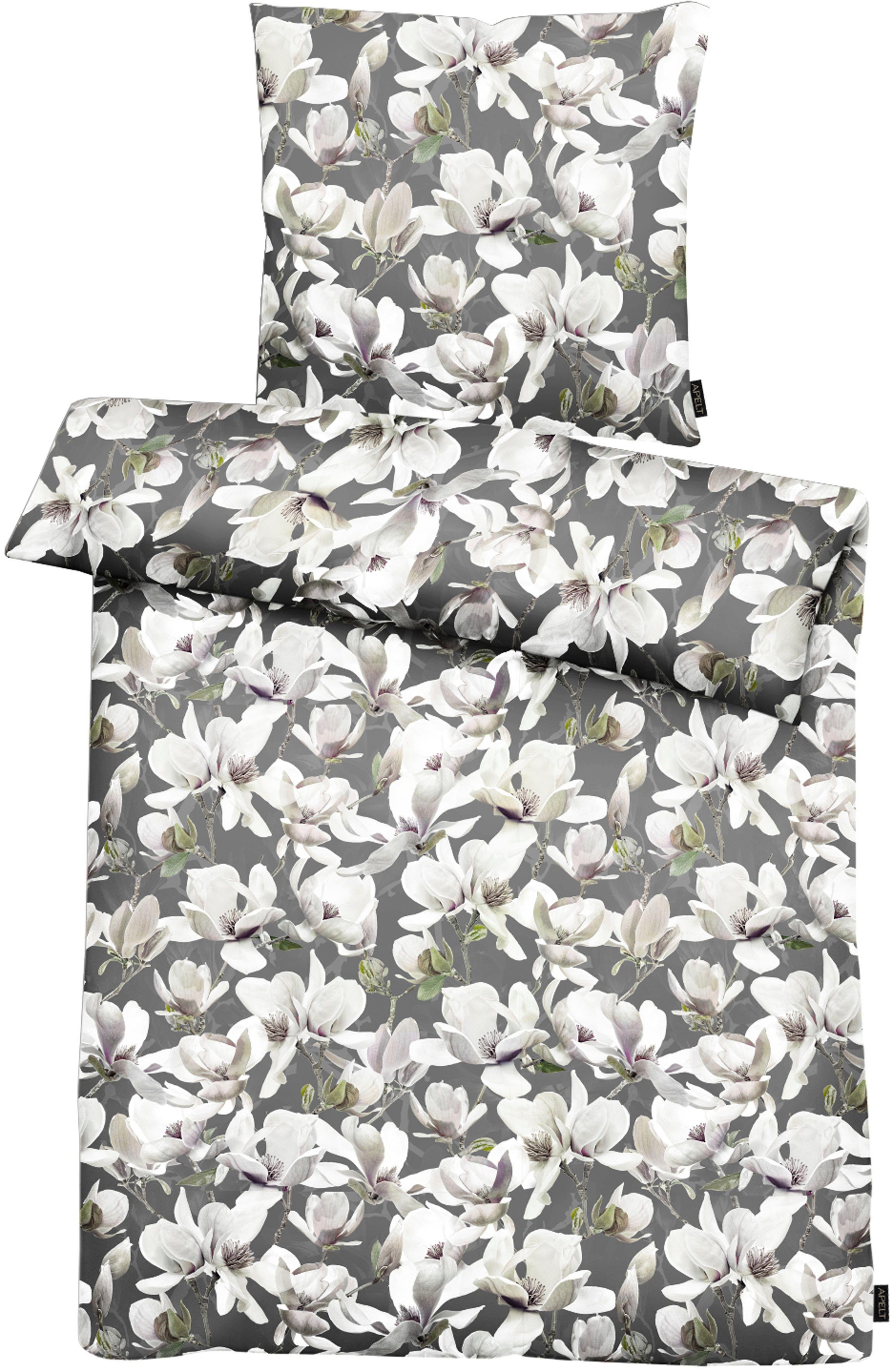 APELT Omkeerbaar beddengoed Dorothy exclusief ontwerp beddengoed met grote magnoliestelen