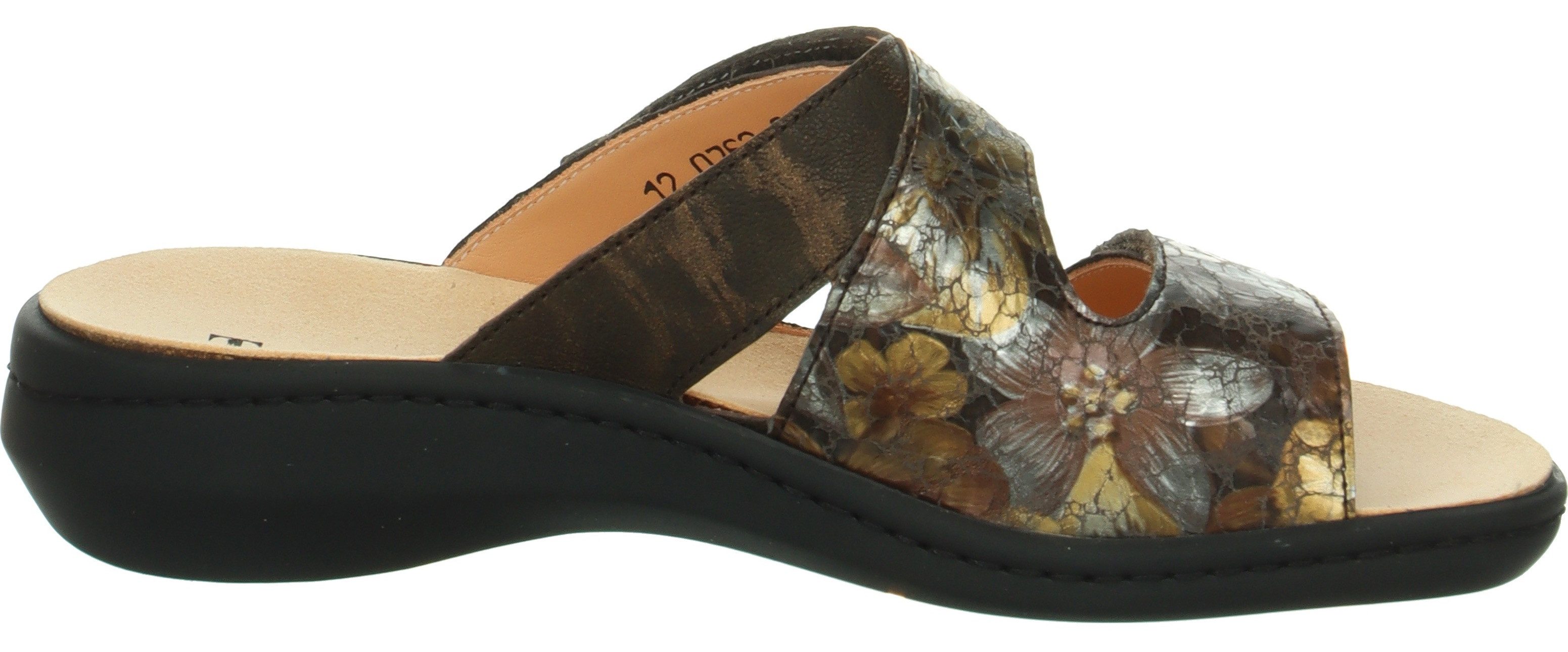 Think! Slippers Camilla Pantoffel, klittenbandschoen, comfortabele schoen met blokhak