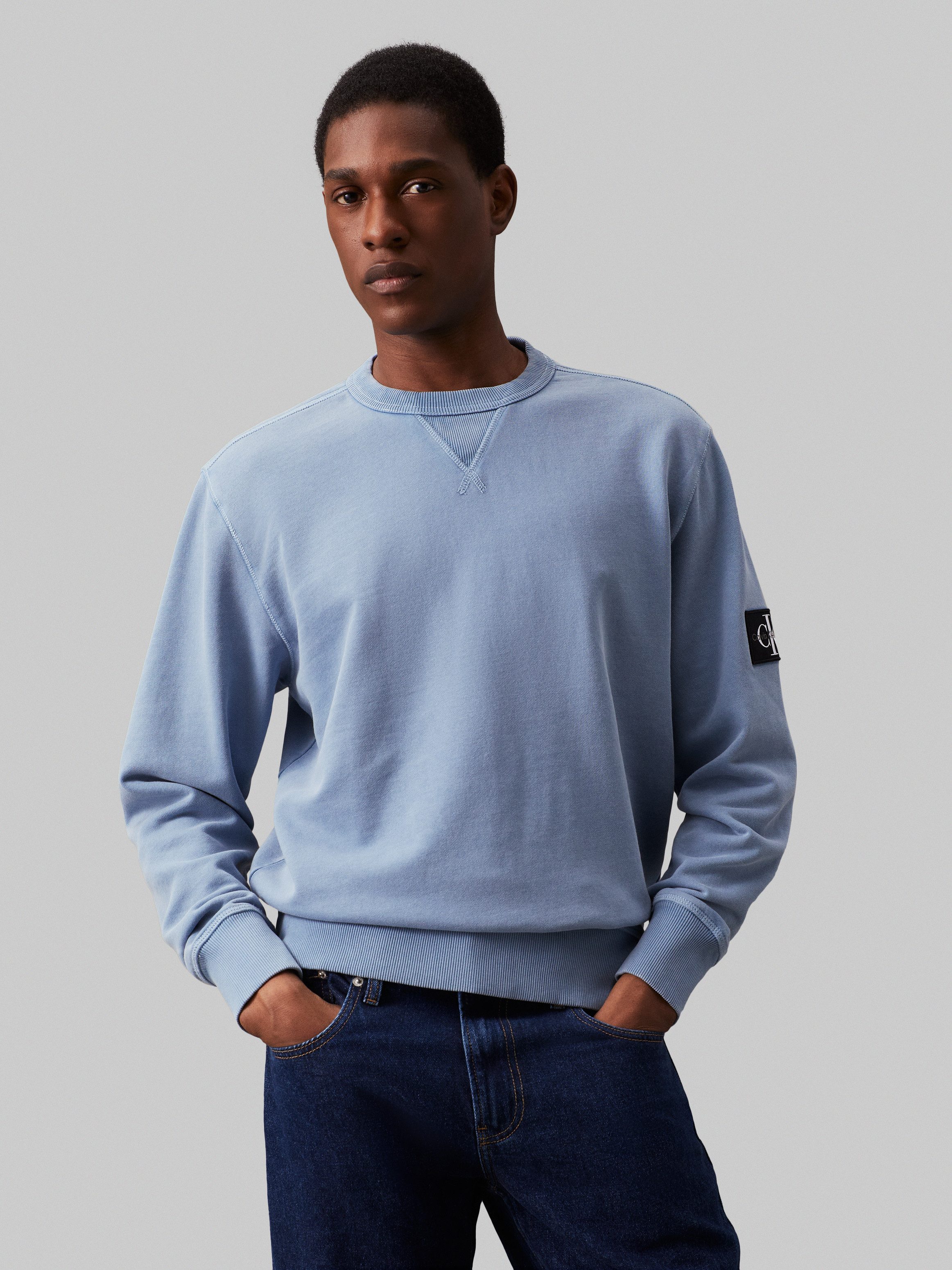 Calvin Klein Sweatshirt WASHED BADGE CREW NECK