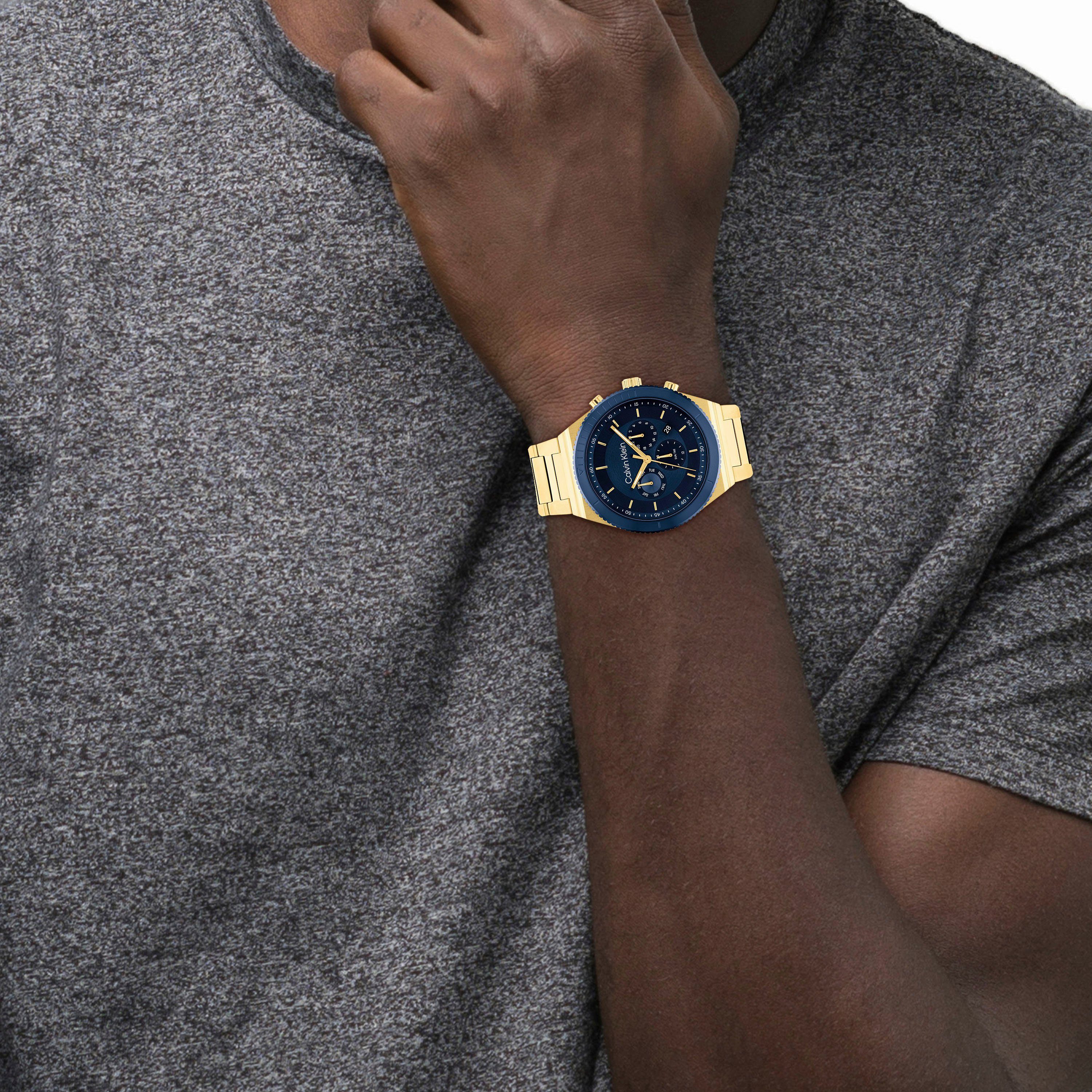 Calvin Klein Multifunctioneel horloge Sport Quartz horloge, armbanduhr, herenhorloge, datum, roestvrijstalen band
