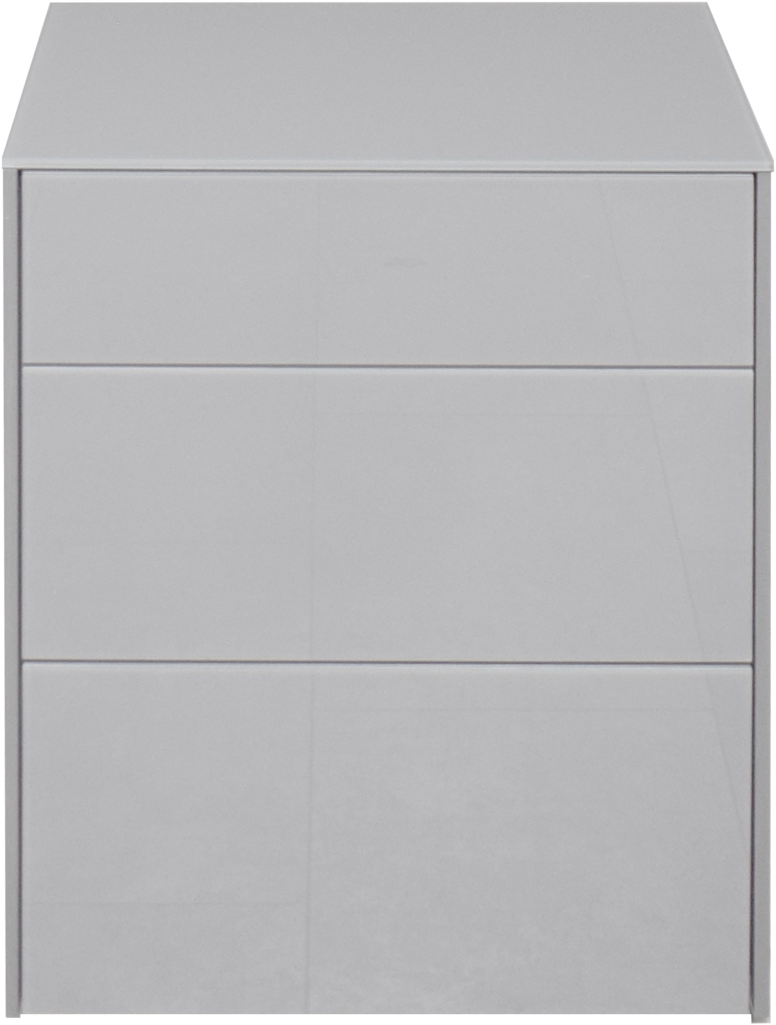 Mäusbacher Kast Imola BESTSELLER! Mäusbacher commode, met glasfront en glazen bovenblad, 2 lades